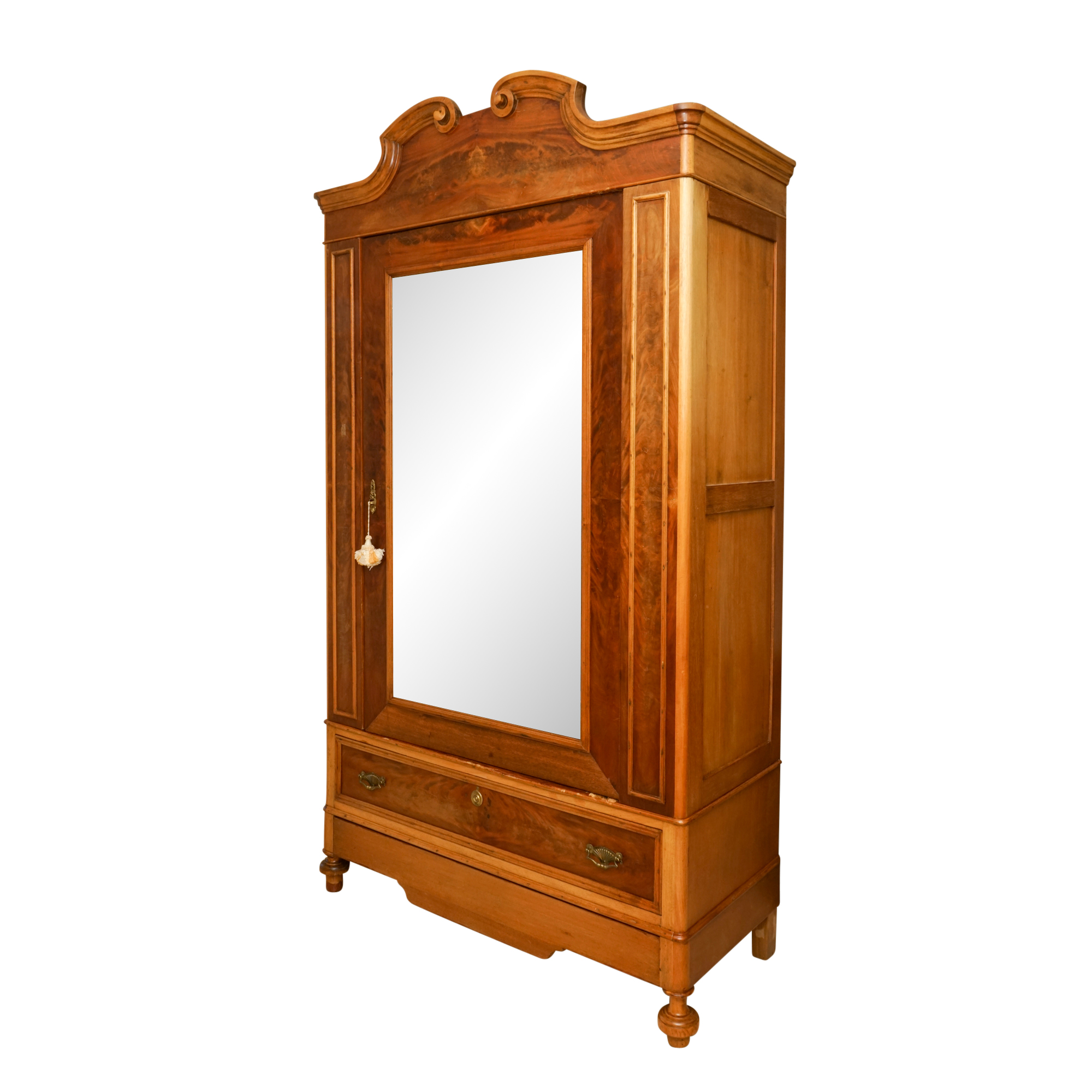 Antique Victorian Walnut Knockdown Armoire Ebth