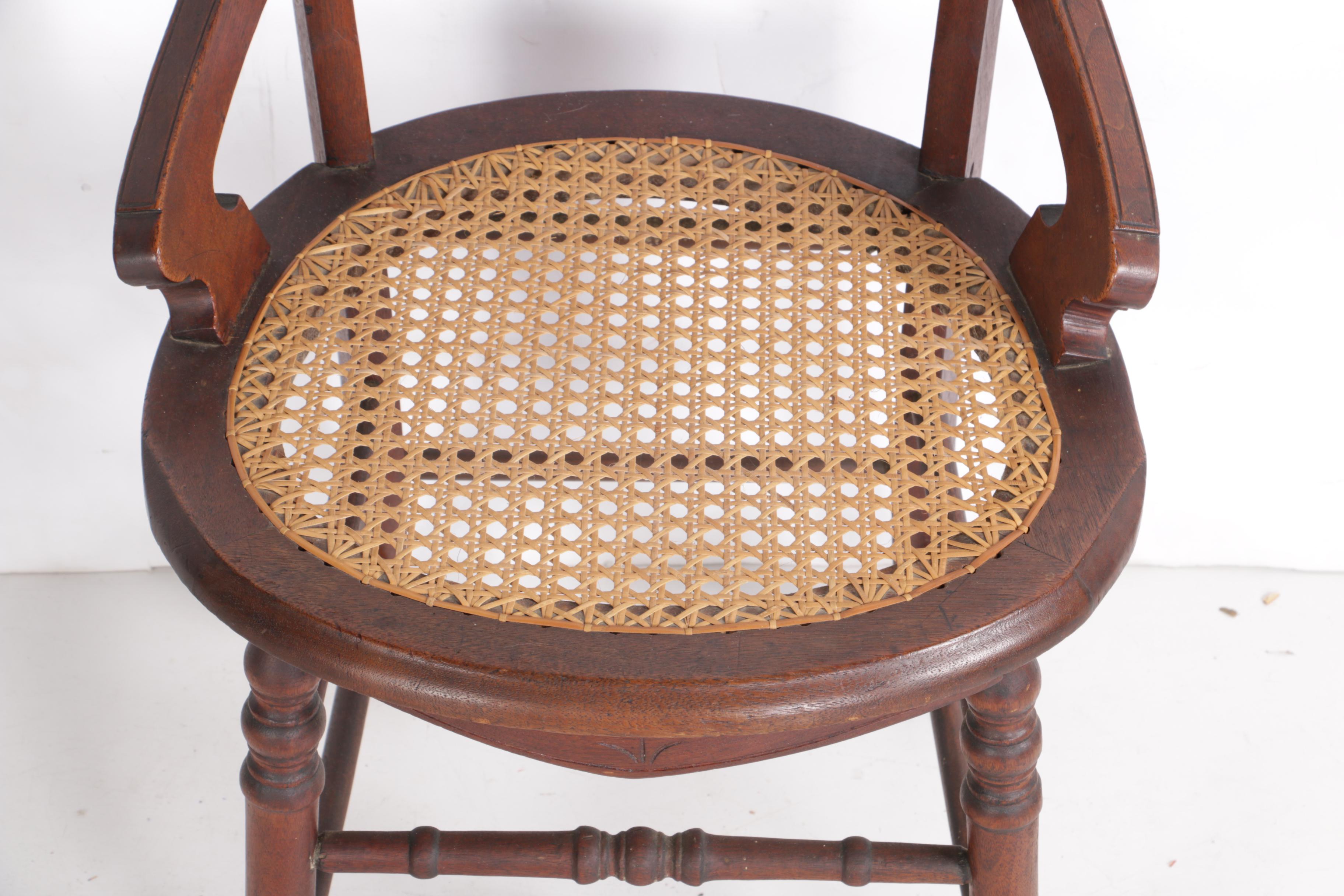 Eastlake Cane Seat Chair EBTH