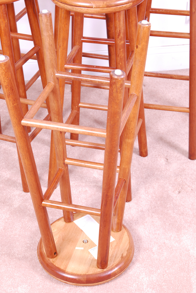 Six Swivel Seat Stools EBTH