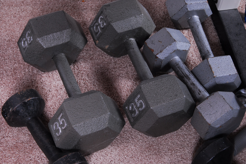 Weider DB21 Weight Rack Iron Grip Strength Bench And