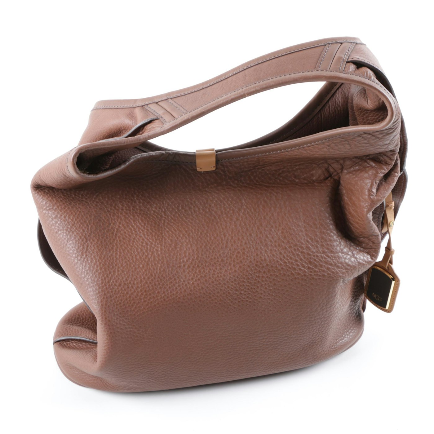 UGG Australia Brown Pebbled Leather Hobo Bag | EBTH