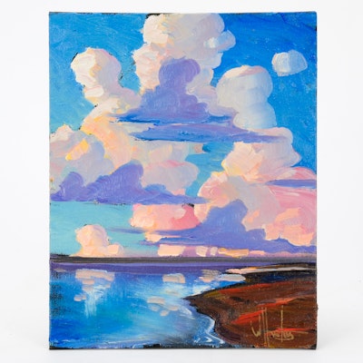 William Hawkins Oil Painting of a Landscape William Hawkins Oil Painting of a Landscape