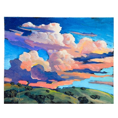 William Hawkins Oil Painting of a Landscape William Hawkins Oil Painting of a Landscape