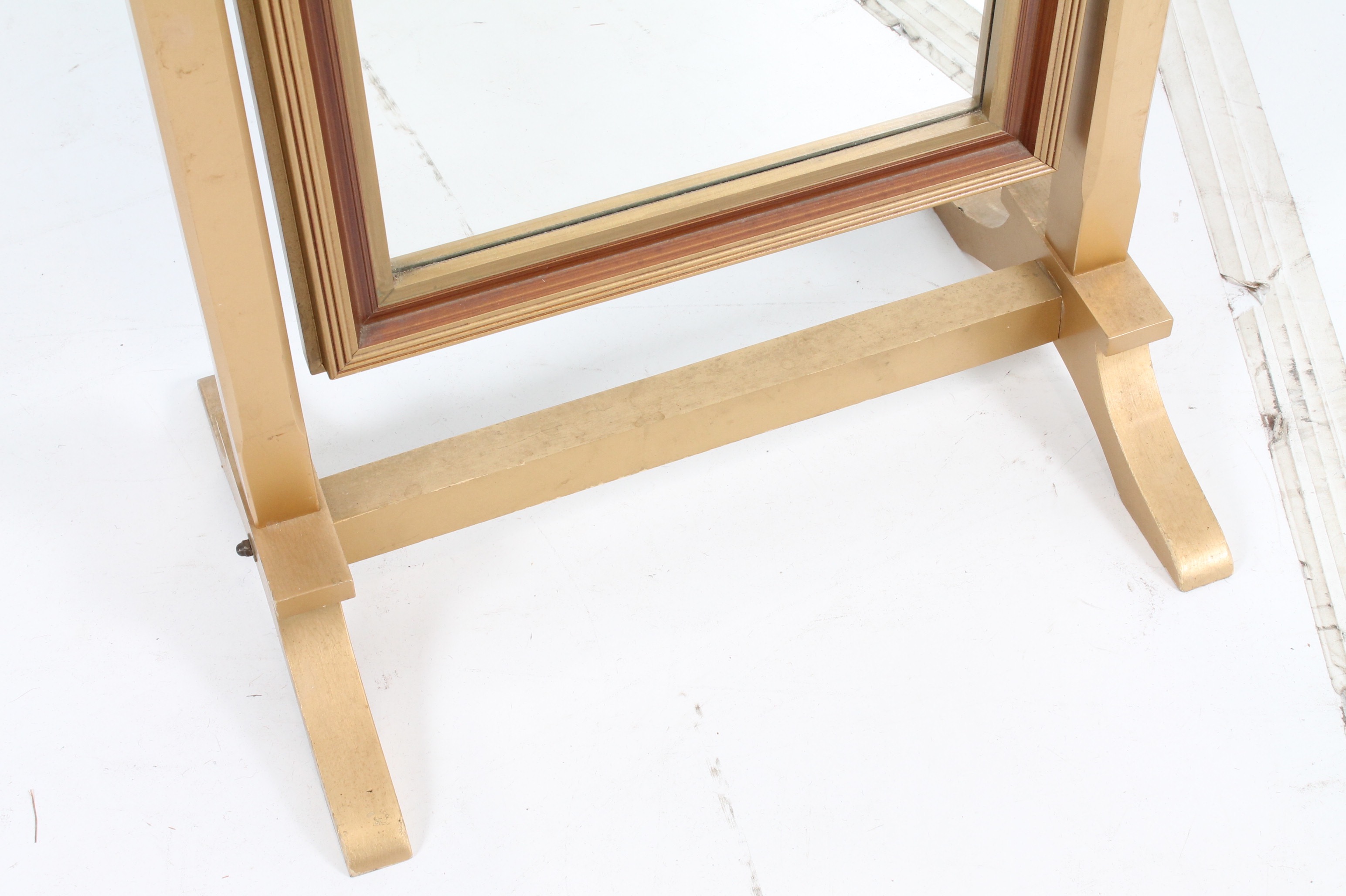 Contemporary Wood Frame Cheval Mirror EBTH