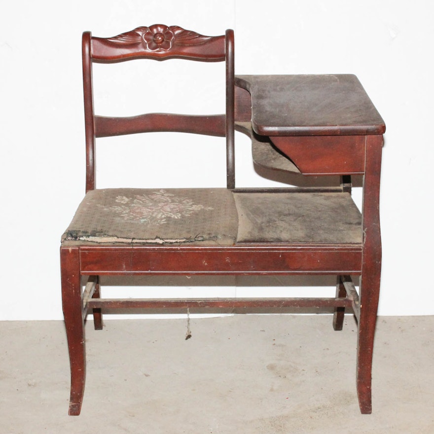 Vintage Phone Table : EBTH Vintage Phone Table ... - Vintage Phone Table : EBTH