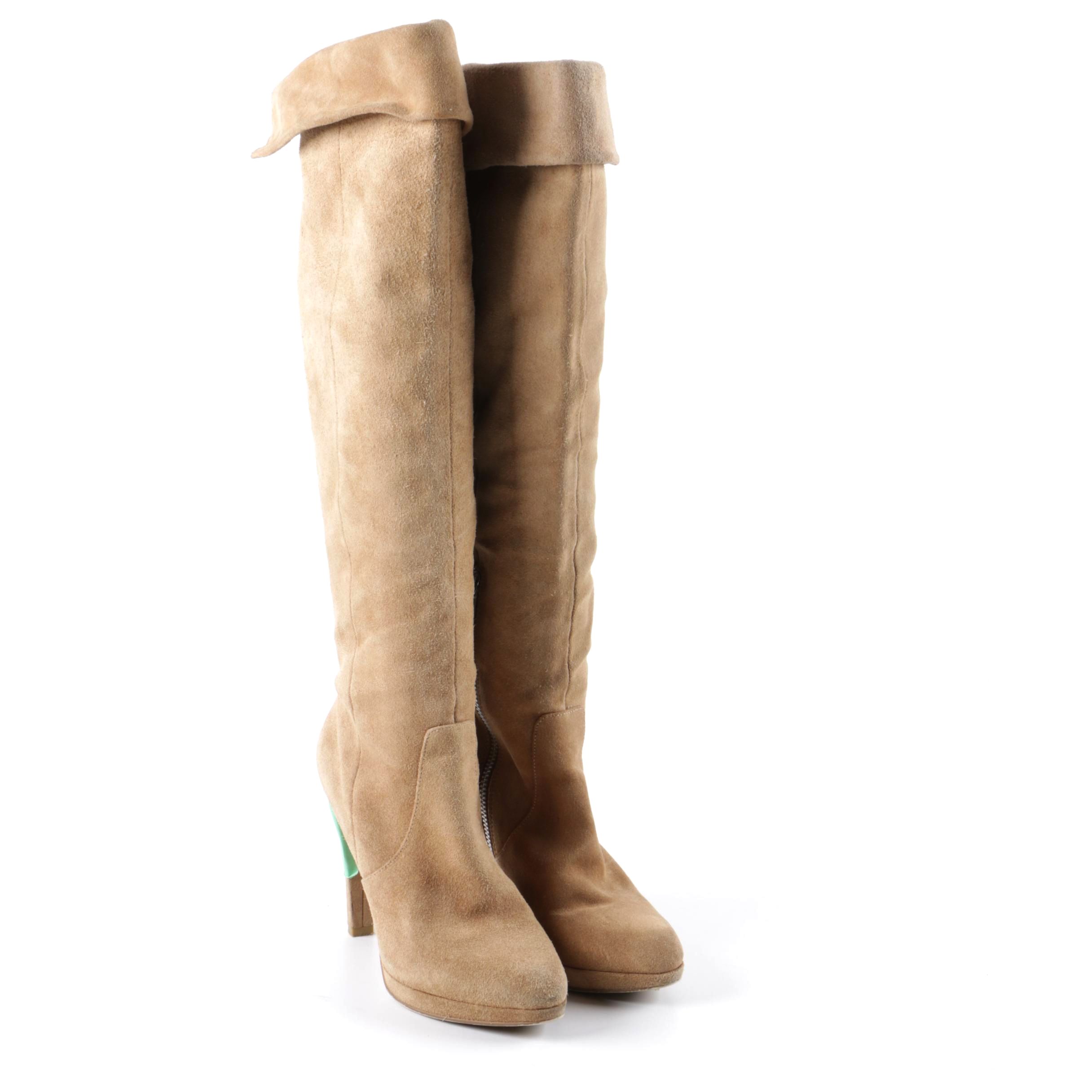 michael kors suede knee high boots