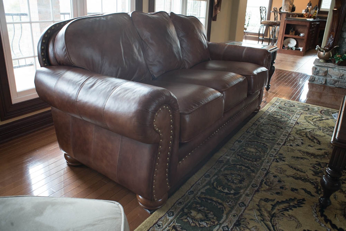 lane aniline leather sofa
