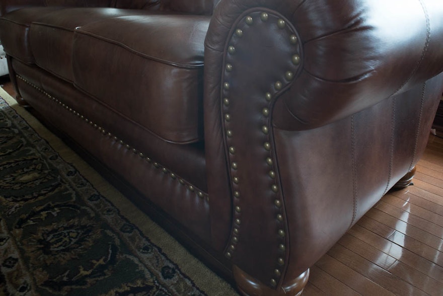 eddie bauer lane leather sofa