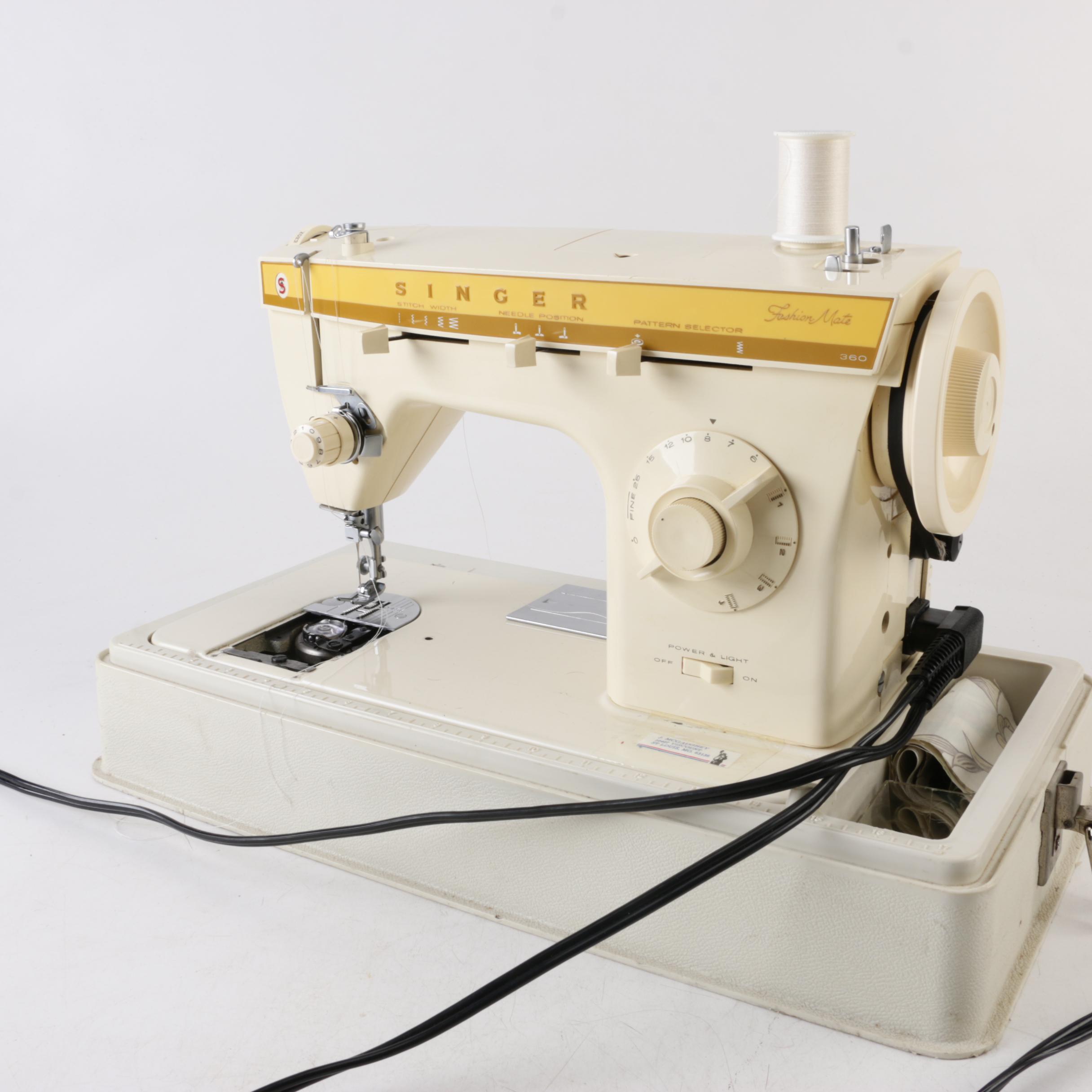 Vintage Singer "Fashion Mate 360" Portable Sewing Machine EBTH