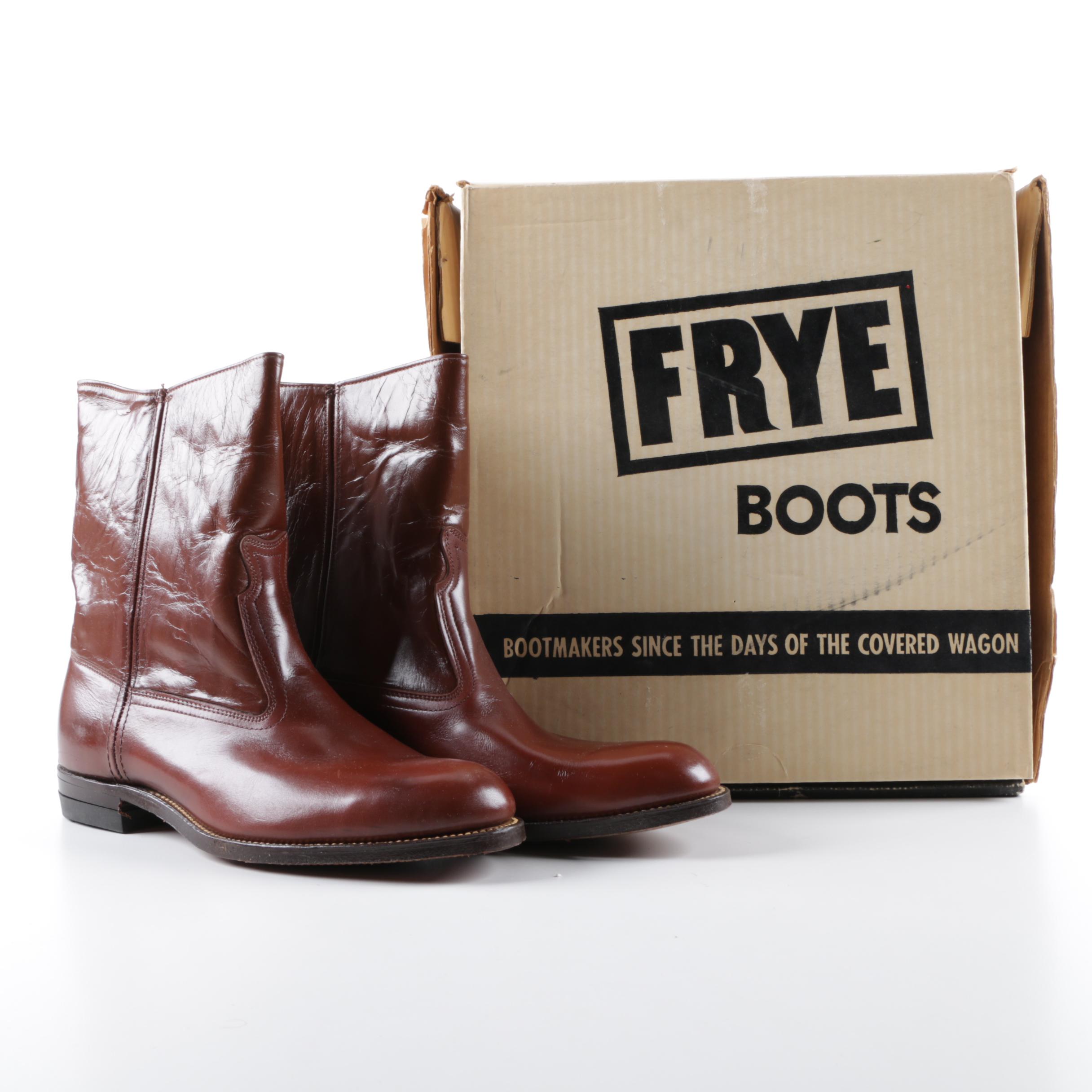 Frye Jet Boots Brown Leather Boots | EBTH