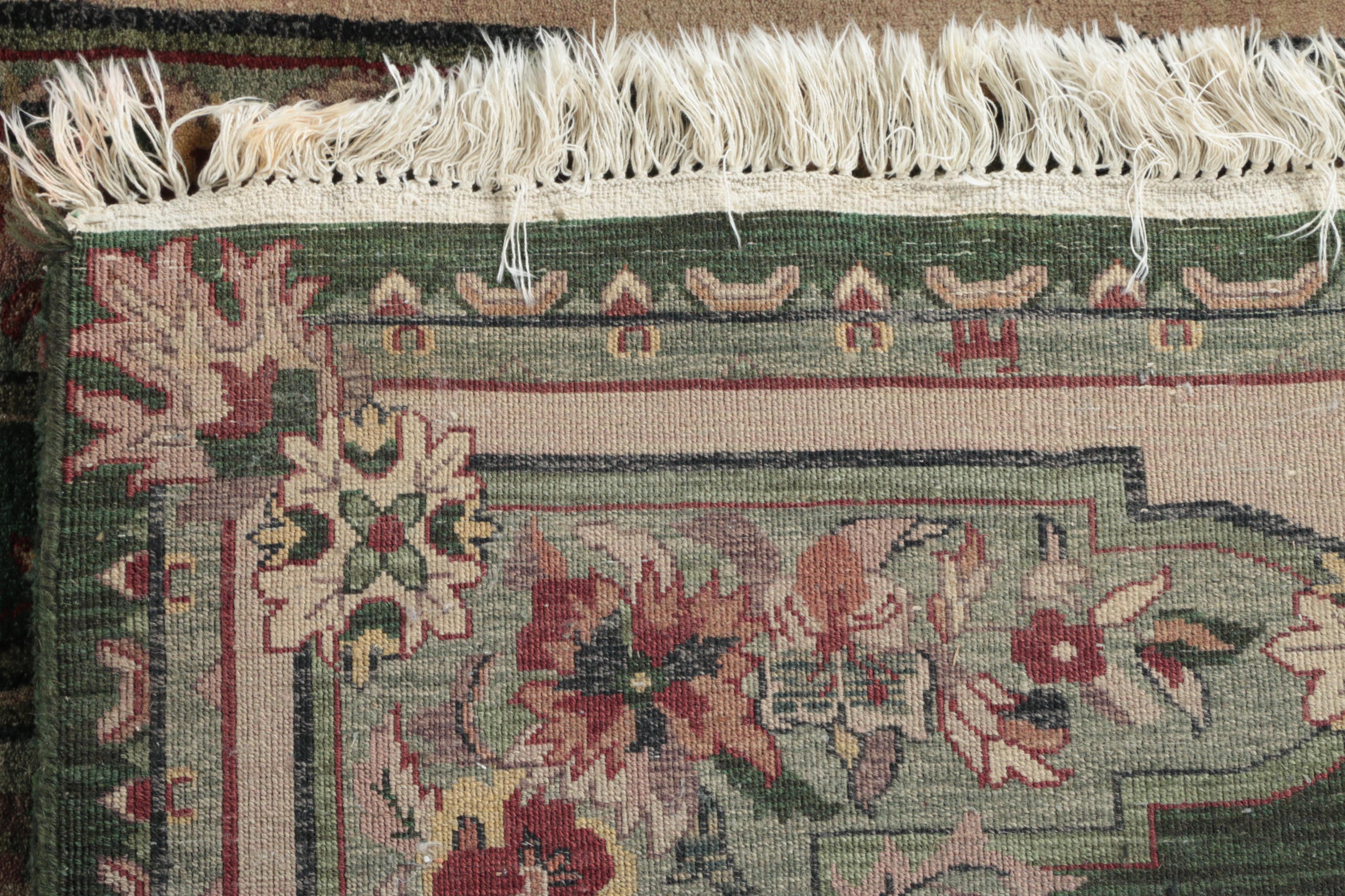 HandKnotted Indian "Aubusson" Wool Area Rug EBTH