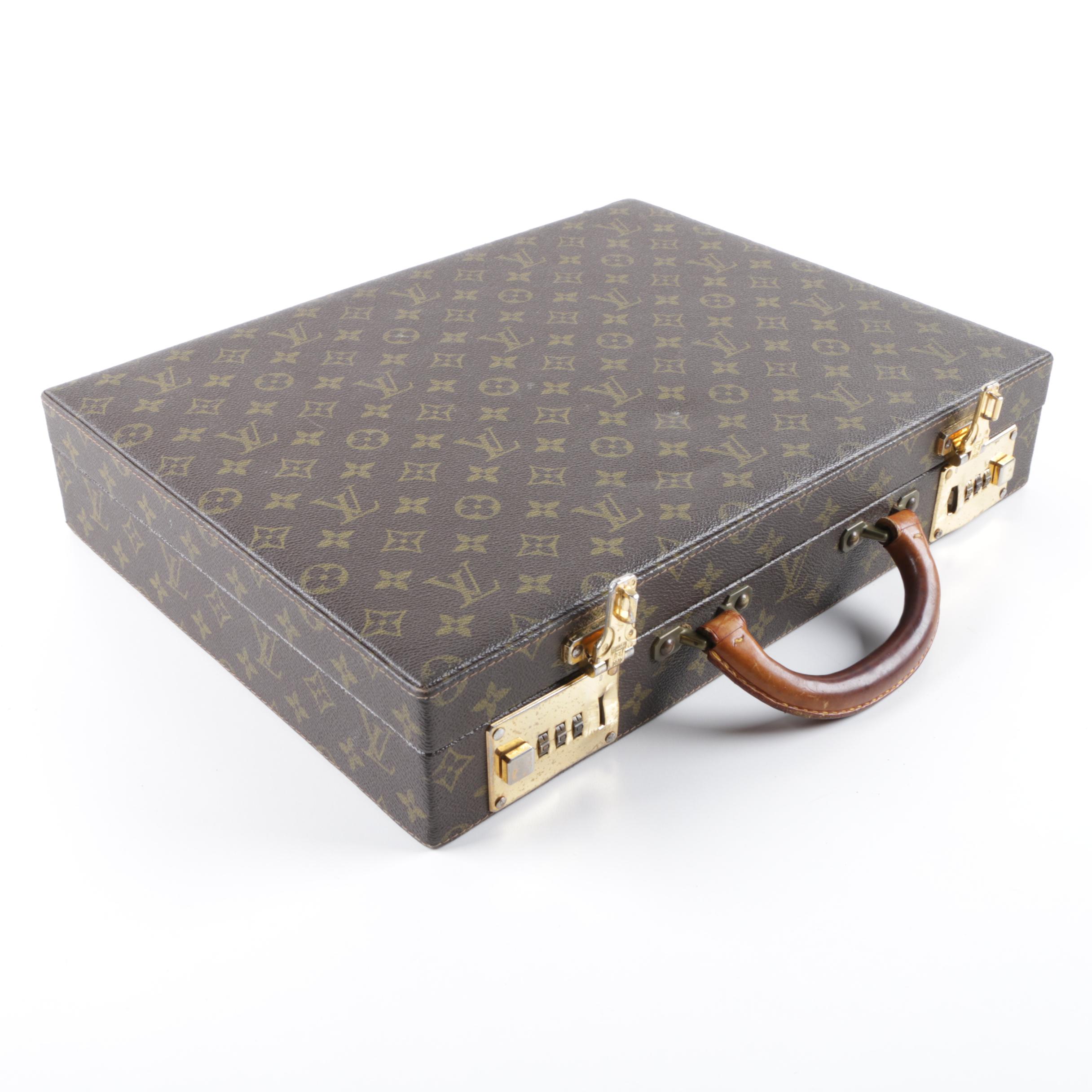 1983 Vintage Louis Vuitton Monogram Canvas President Briefcase EBTH