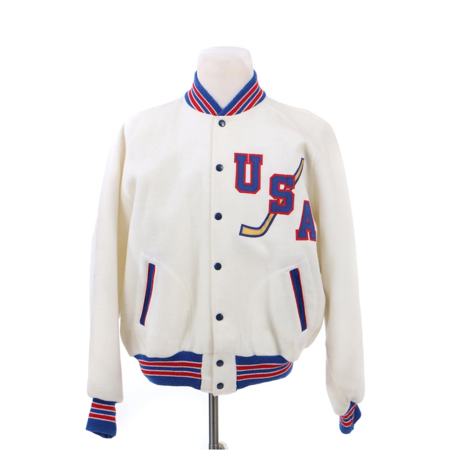 Vintage USA Ice Hockey Bomber Jacket by Powers MFG Co.