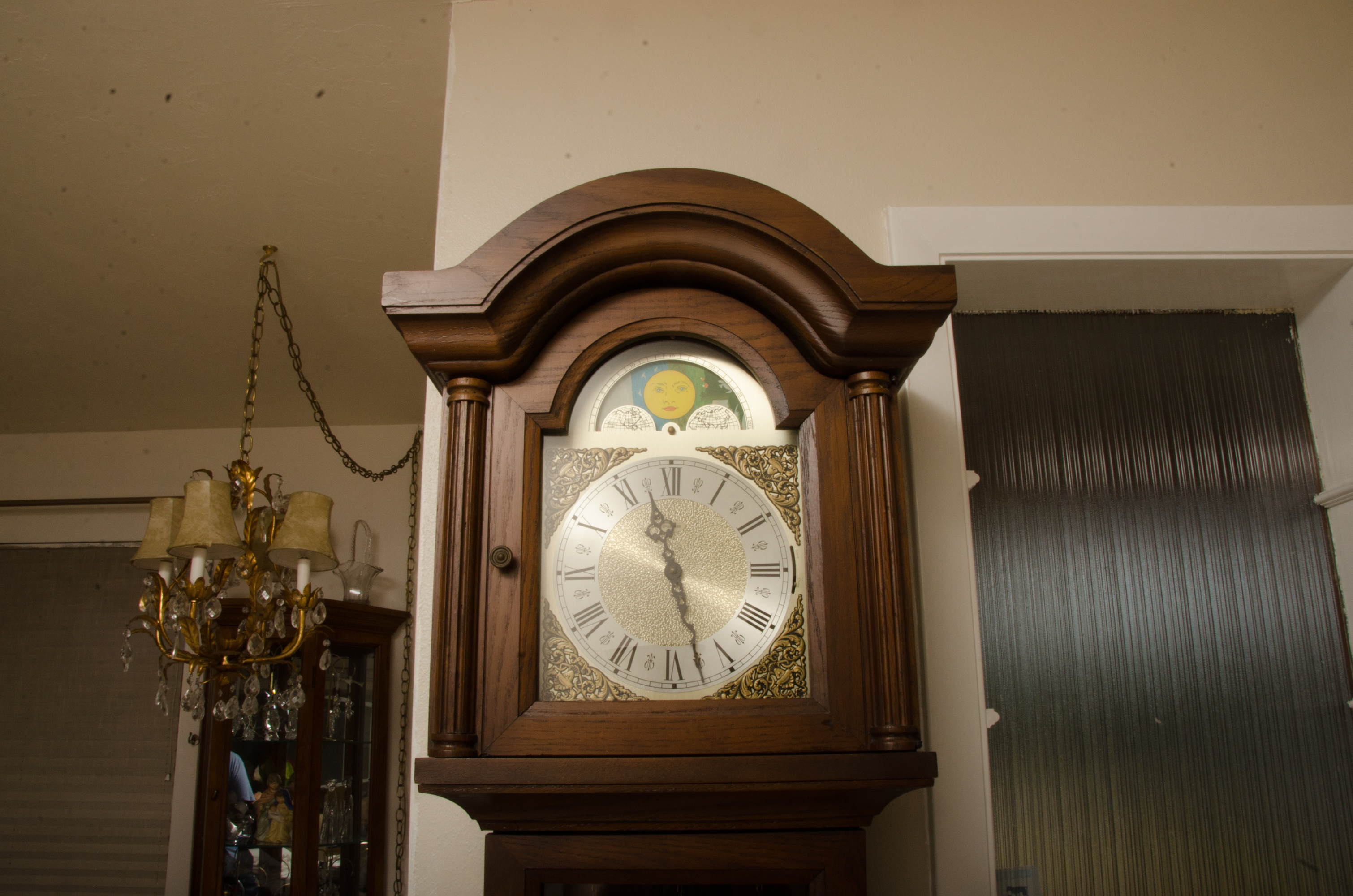 Piper Grandfather Clock with Moon Phase Dial EBTH