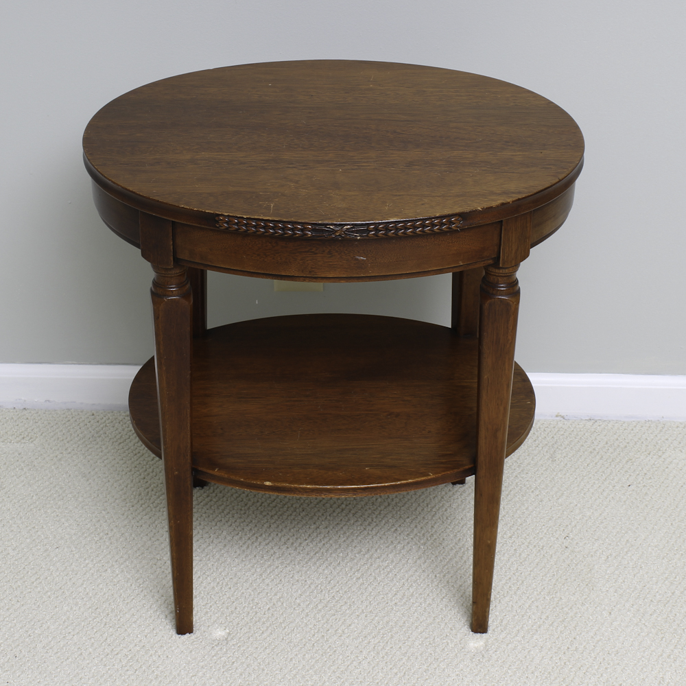 Vintage Walnut Stained End Table EBTH