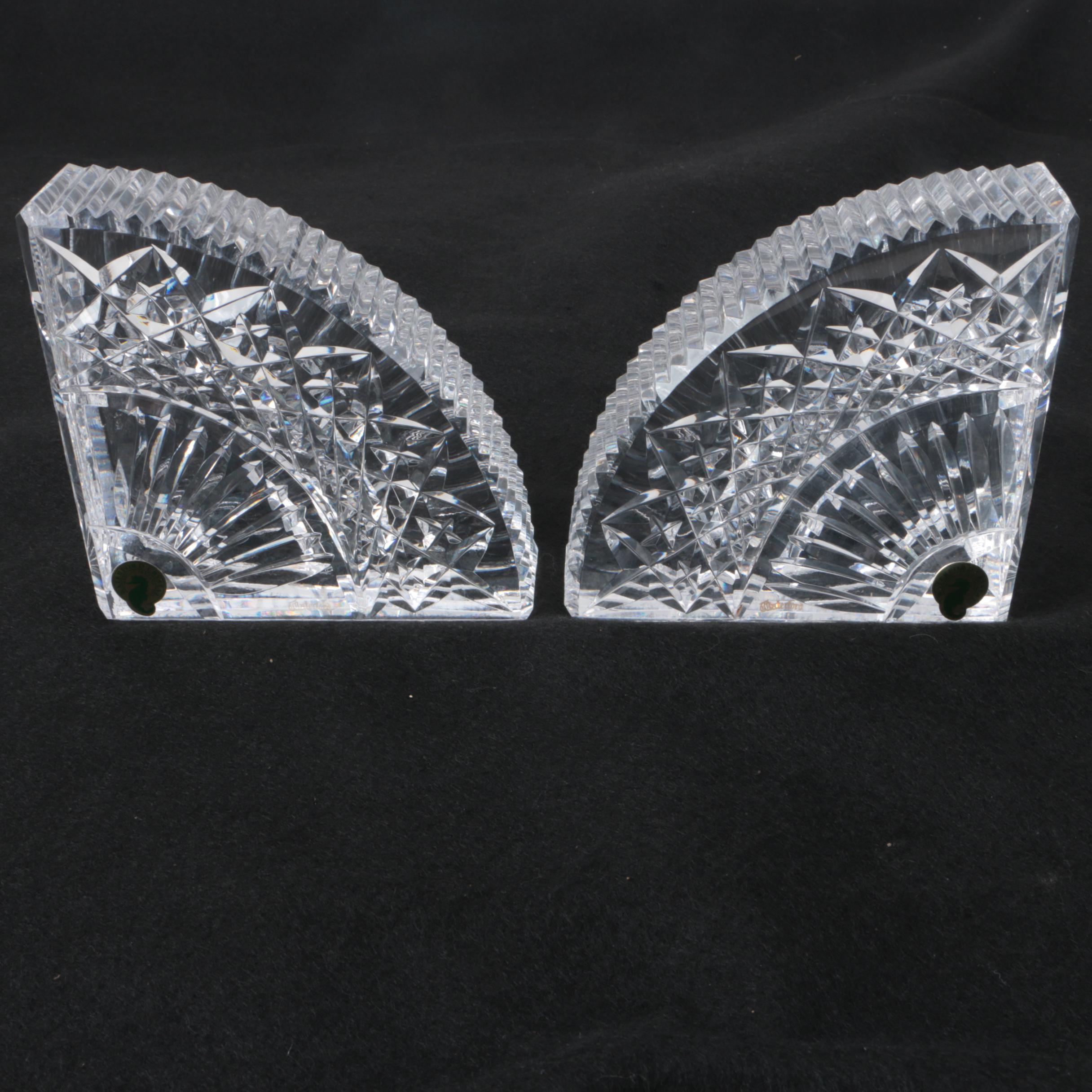 Waterford Crystal " Quadrant" Bookends EBTH