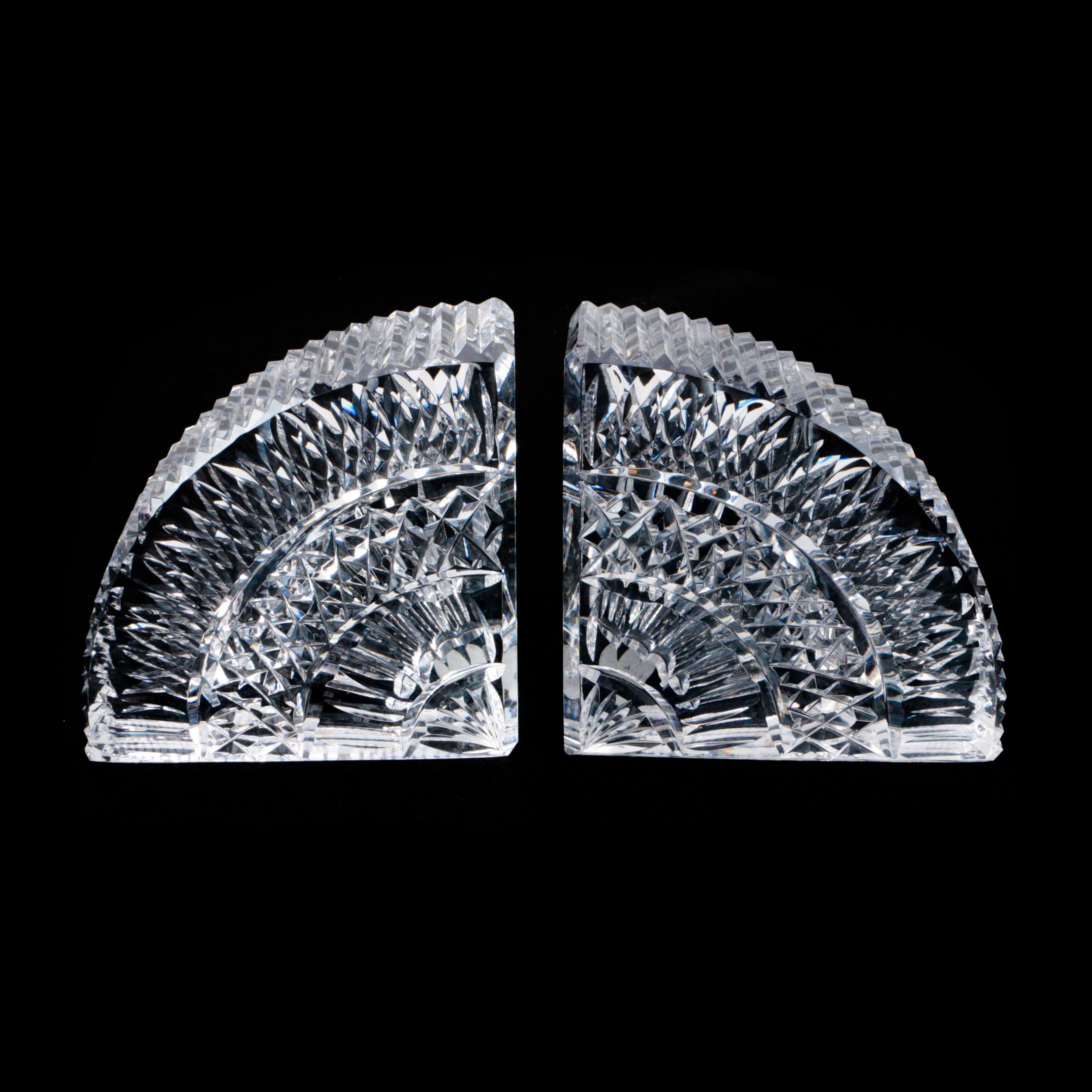 Waterford Crystal " Quadrant" Bookends EBTH