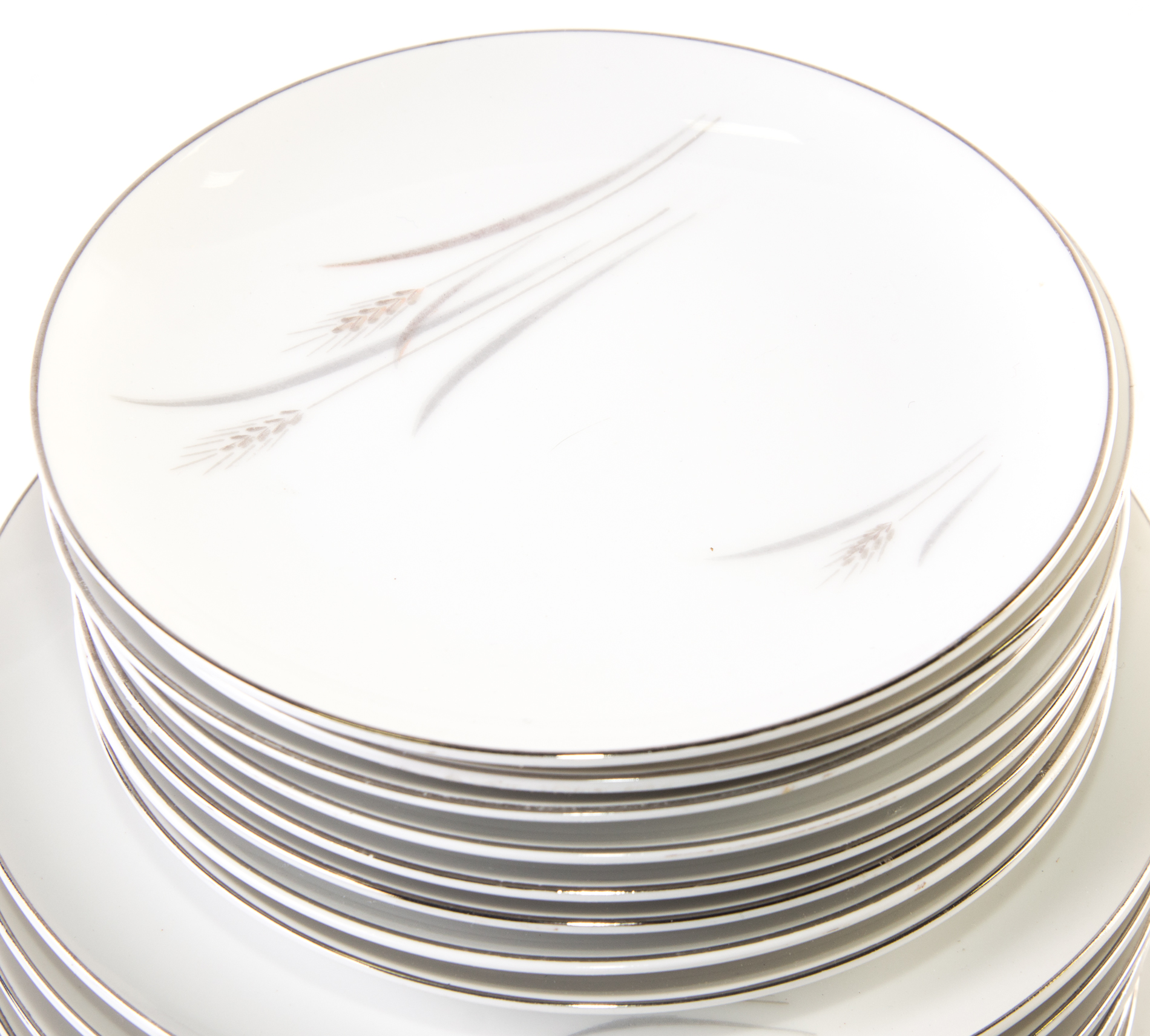 Fine China Of Japan "Platinum Wheat" Dinnerware EBTH
