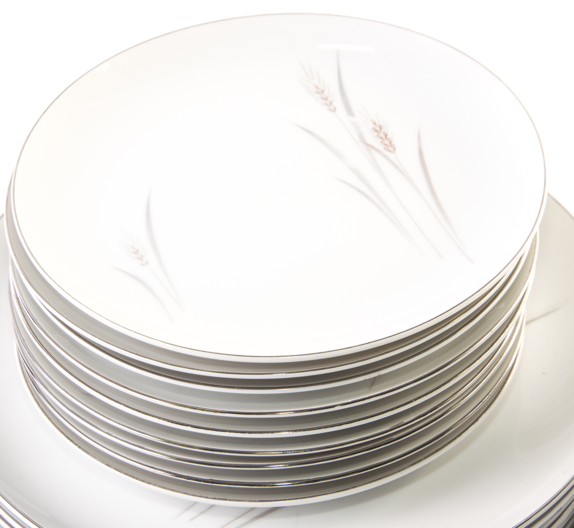 Fine China Of Japan "Platinum Wheat" Dinnerware EBTH