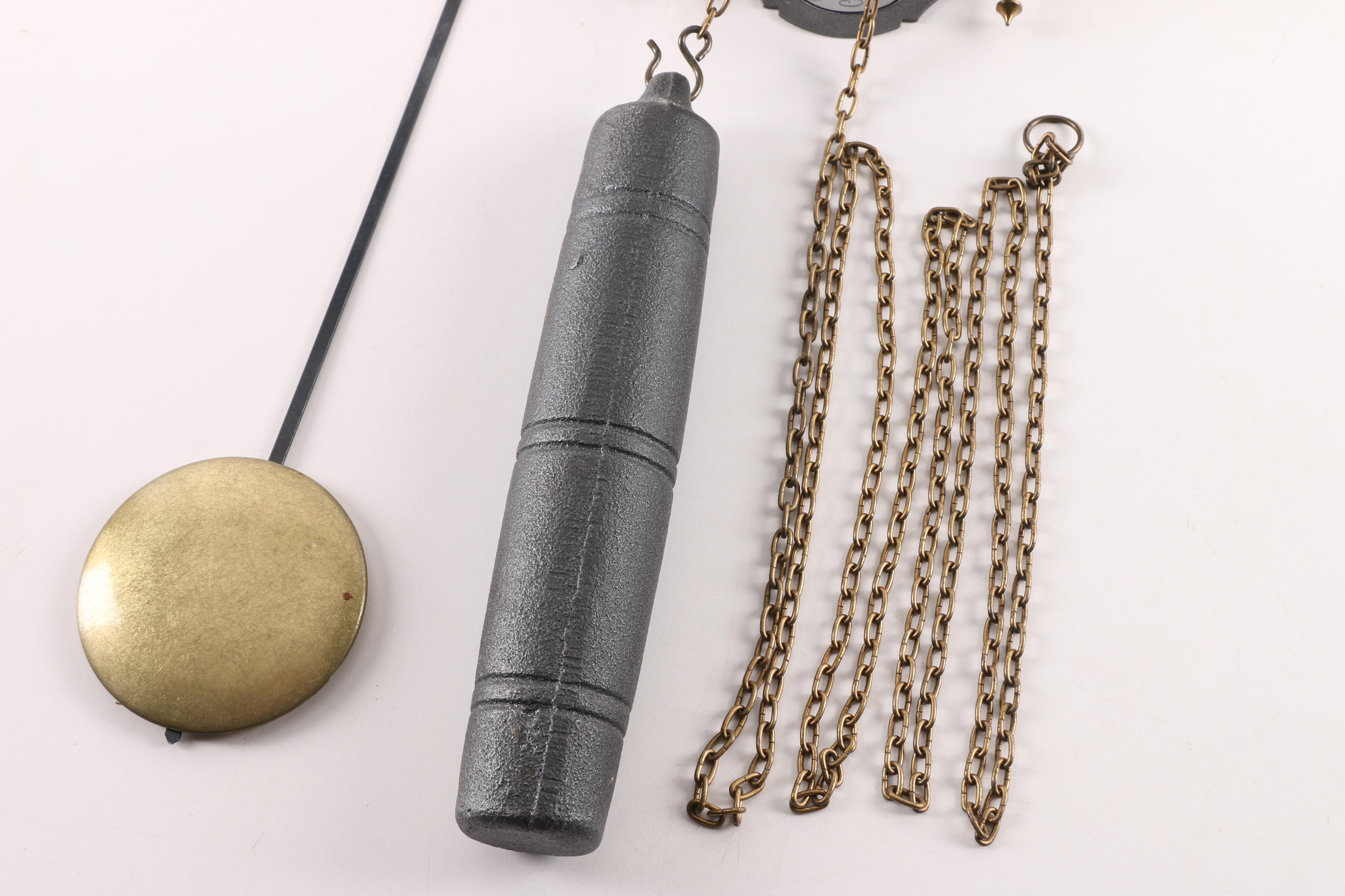 Vintage Tempus Fugit Skeleton Pendulum Wall Clock EBTH