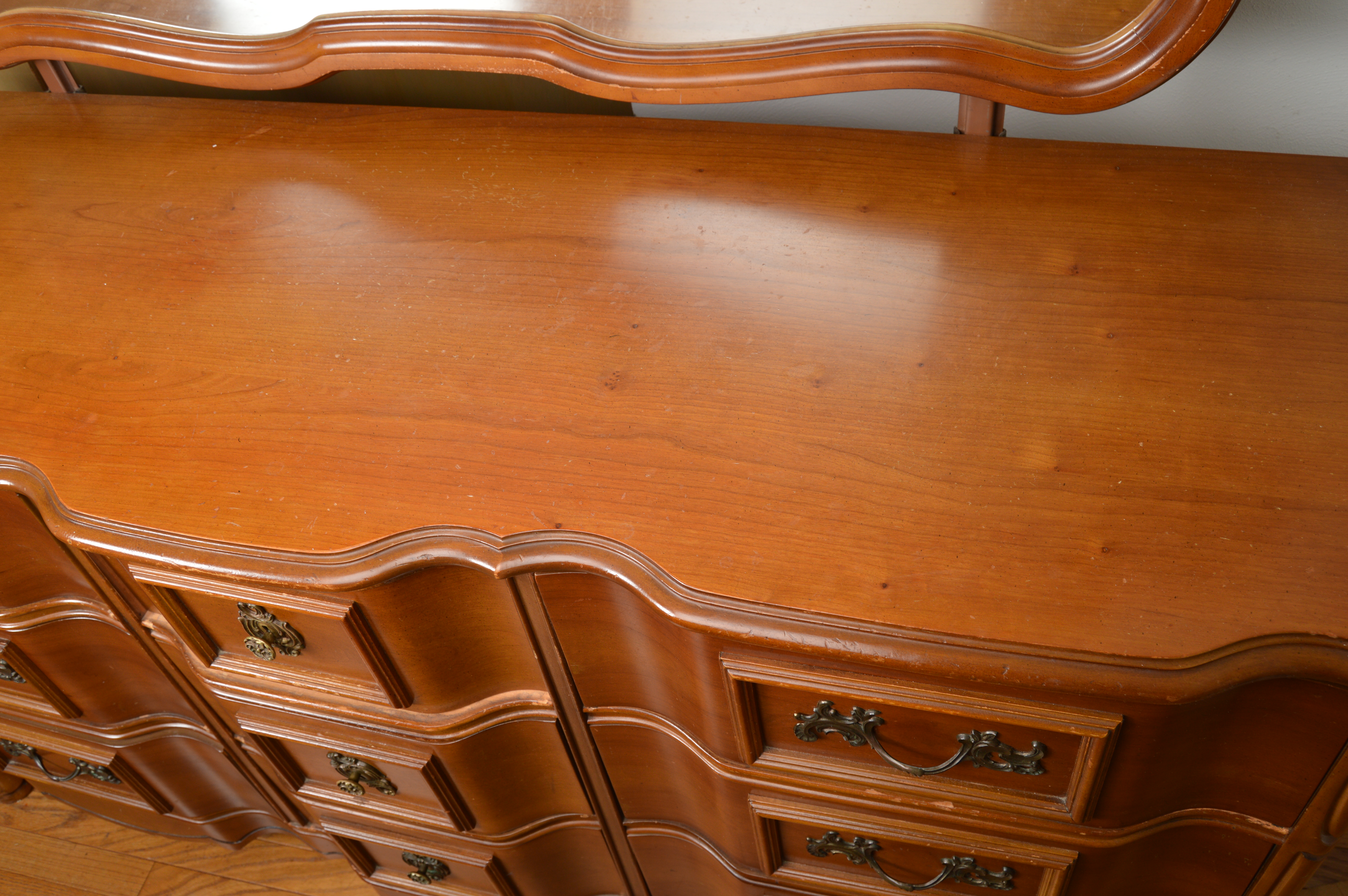 Vintage French Provincial Cherry Bedroom Set by Bassett EBTH