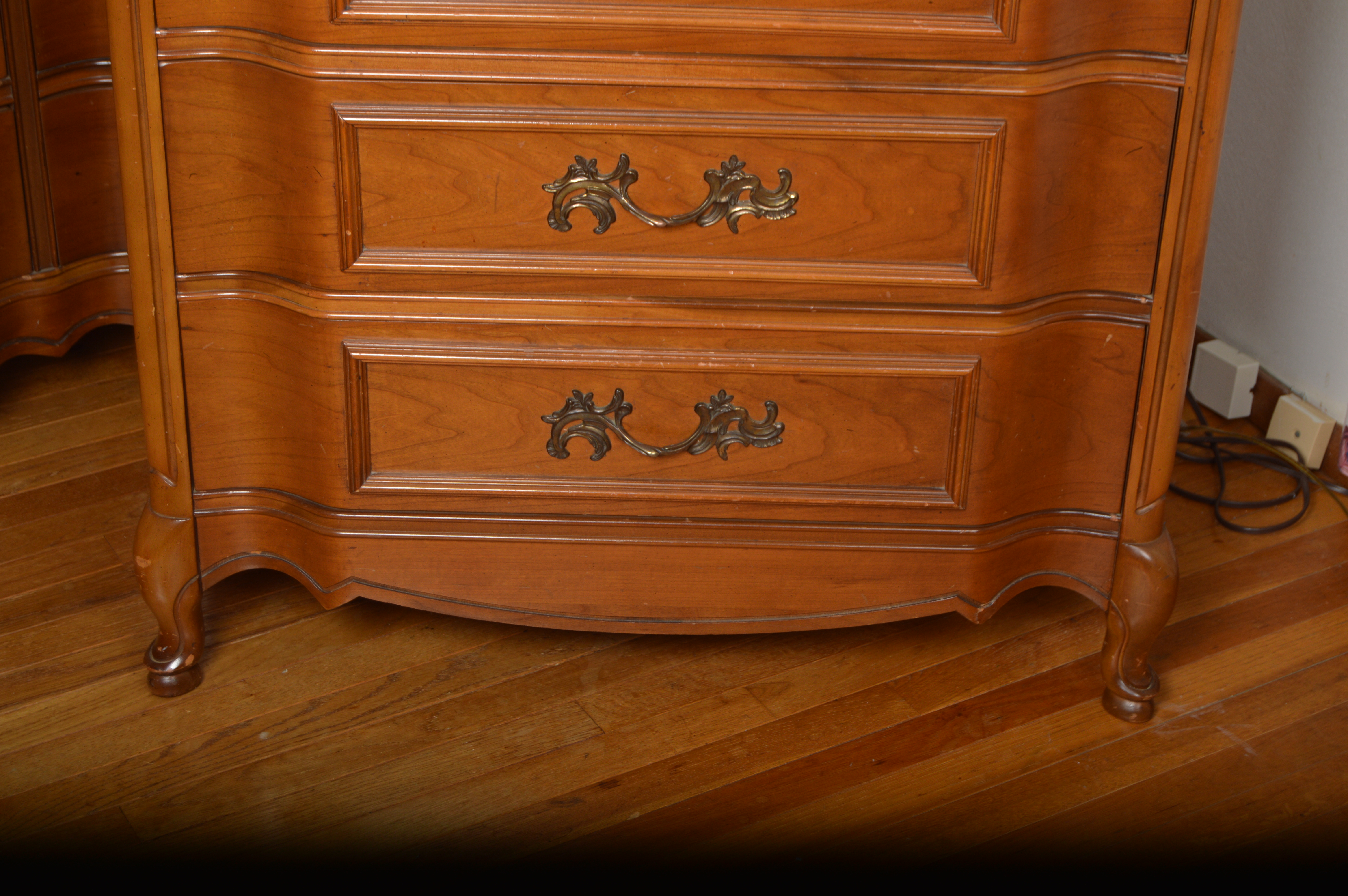 Vintage French Provincial Cherry Bedroom Set by Bassett EBTH