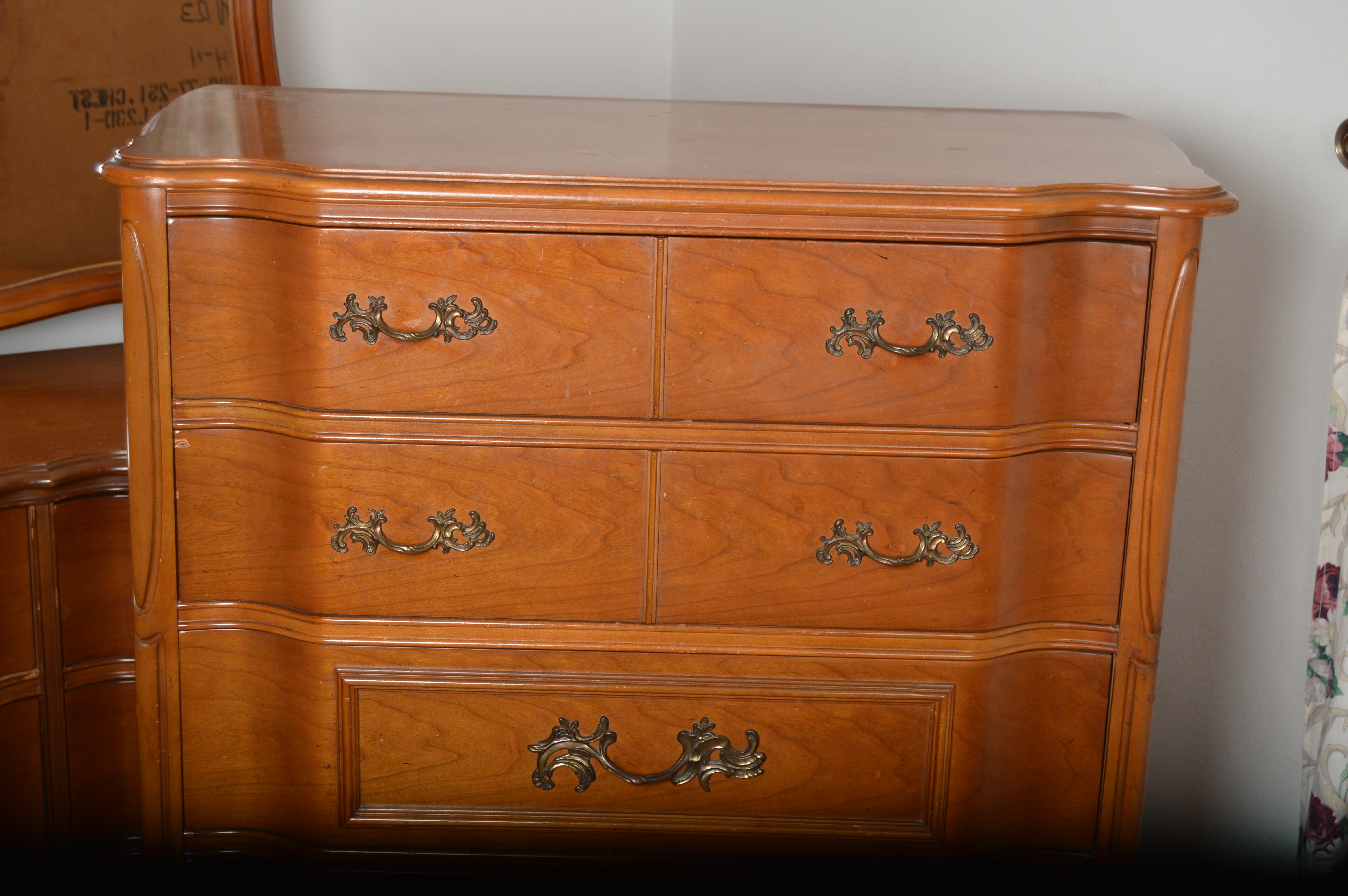 Vintage French Provincial Cherry Bedroom Set by Bassett EBTH
