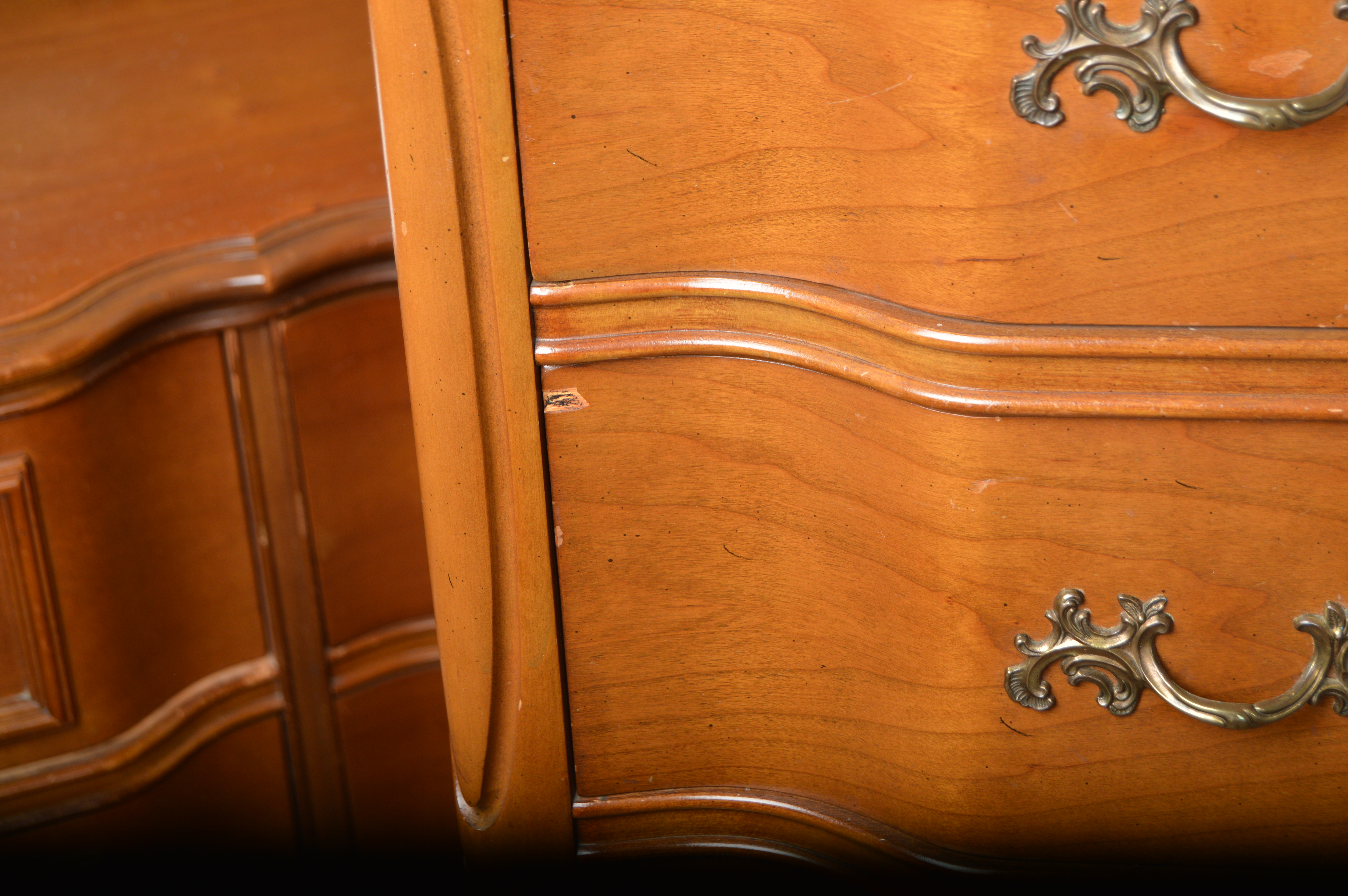 Vintage French Provincial Cherry Bedroom Set by Bassett EBTH