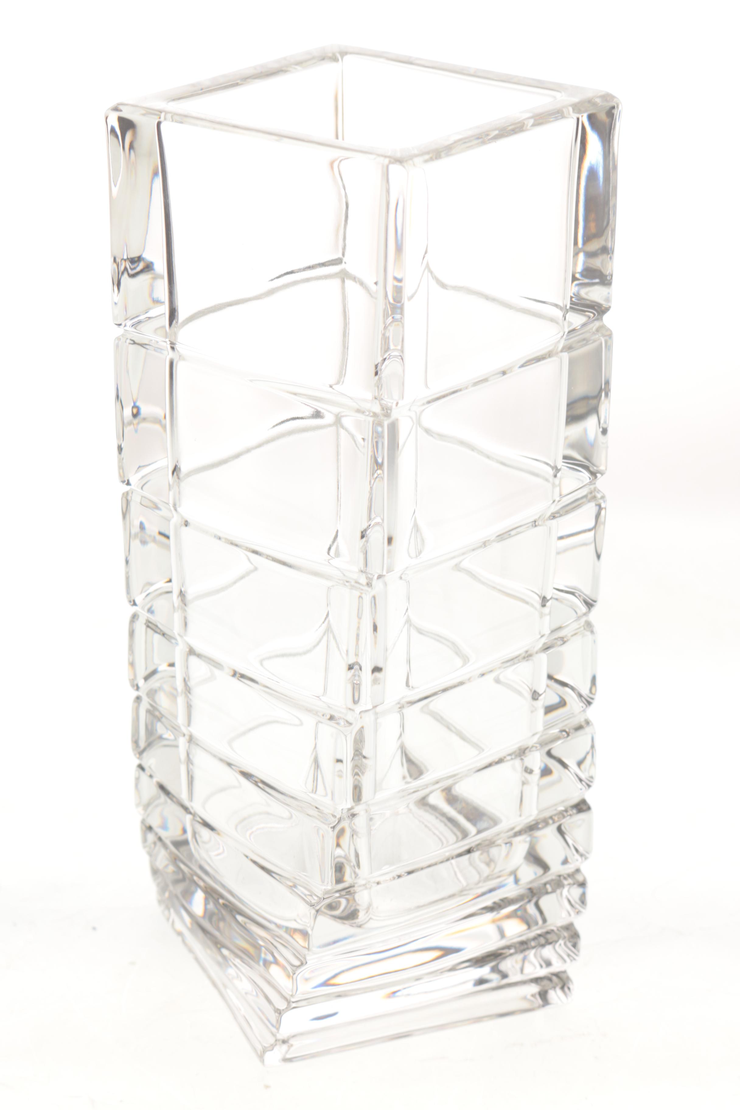 Rosenthal "Turnus" Crystal Tealight Candleholders and Vase with Shell