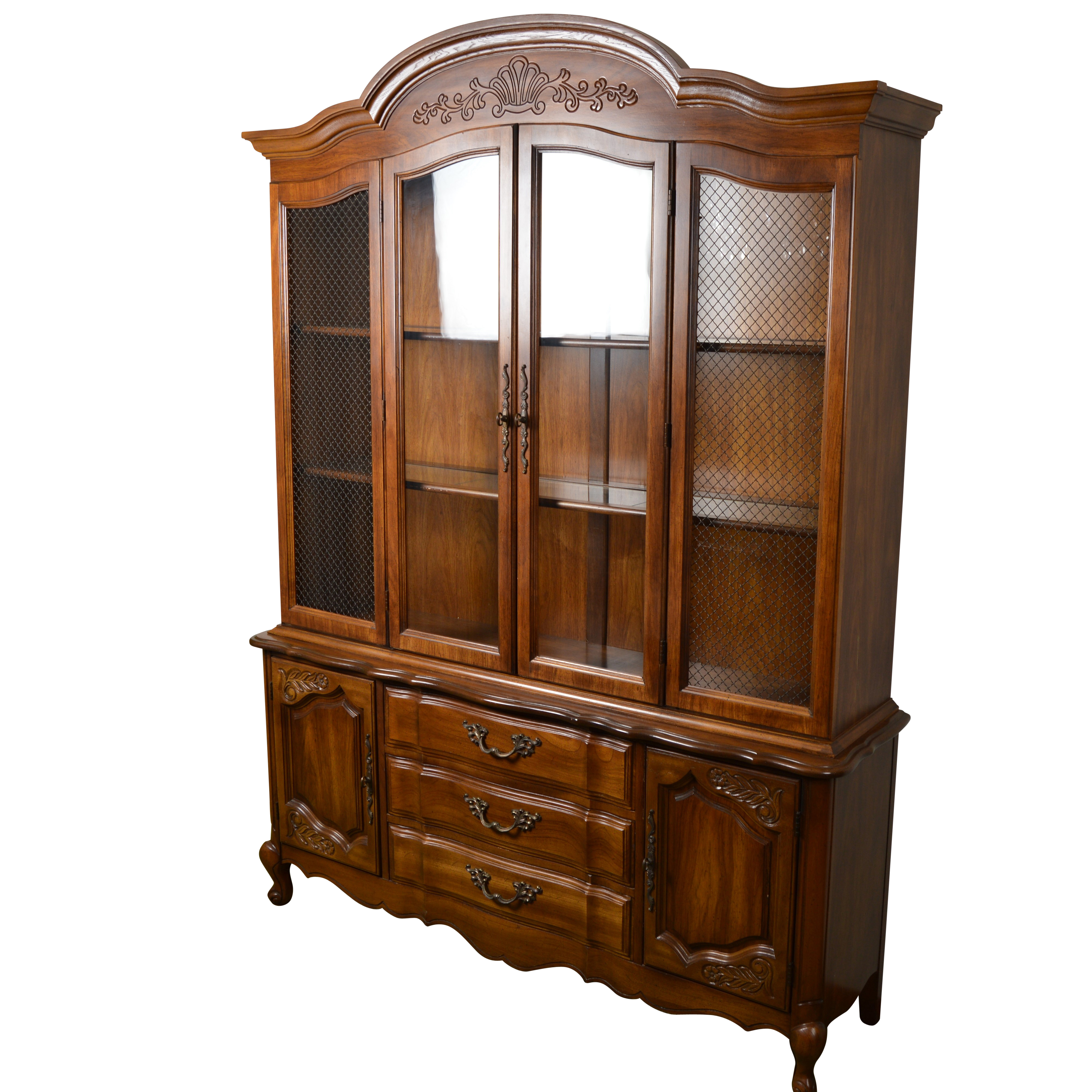 French Country Style China Cabinet By Bernhardt Ebth