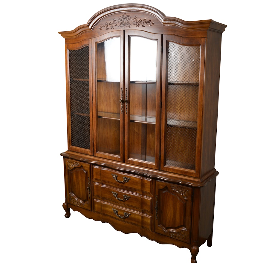 French Country Style China Cabinet By Bernhardt Ebth