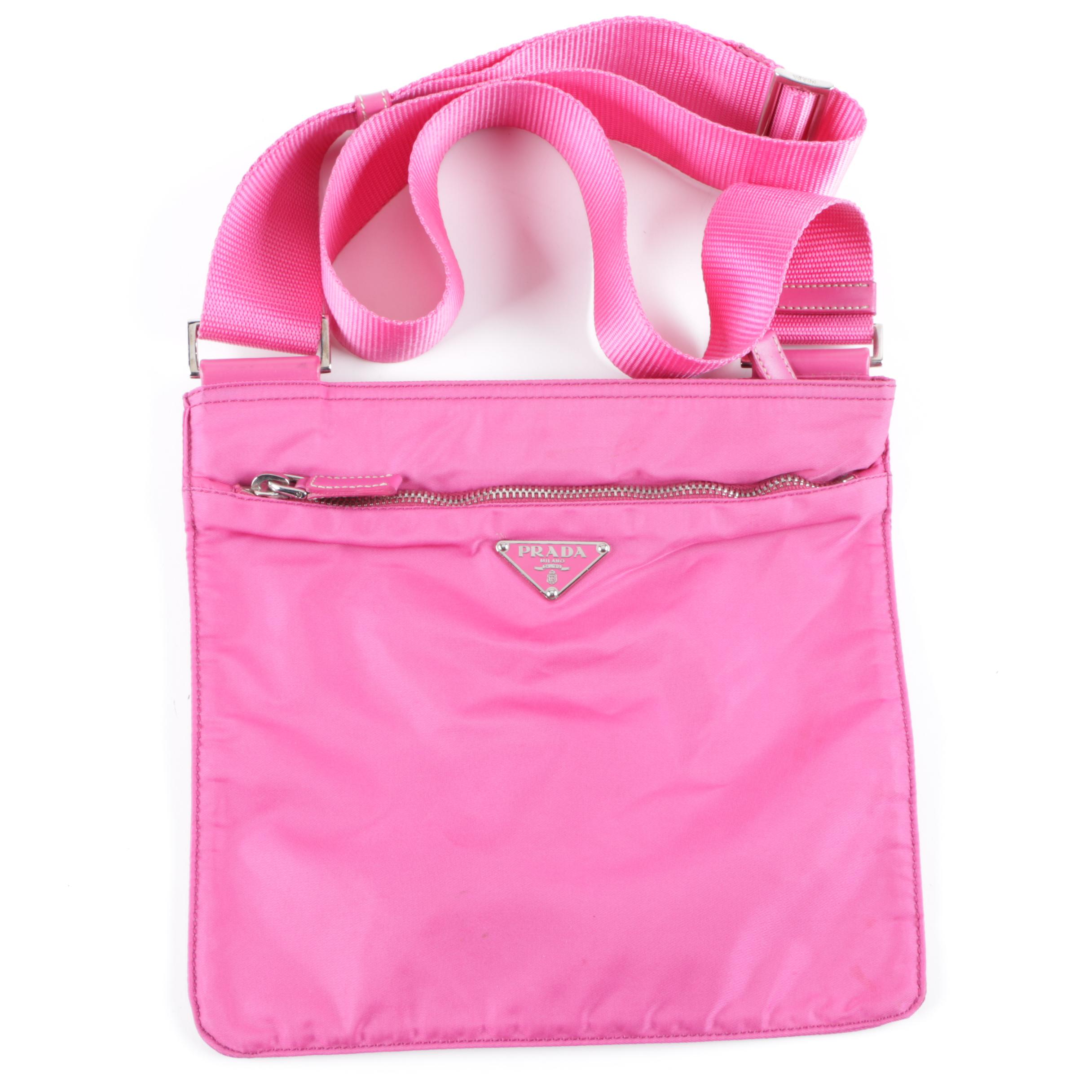 prada pink nylon crossbody