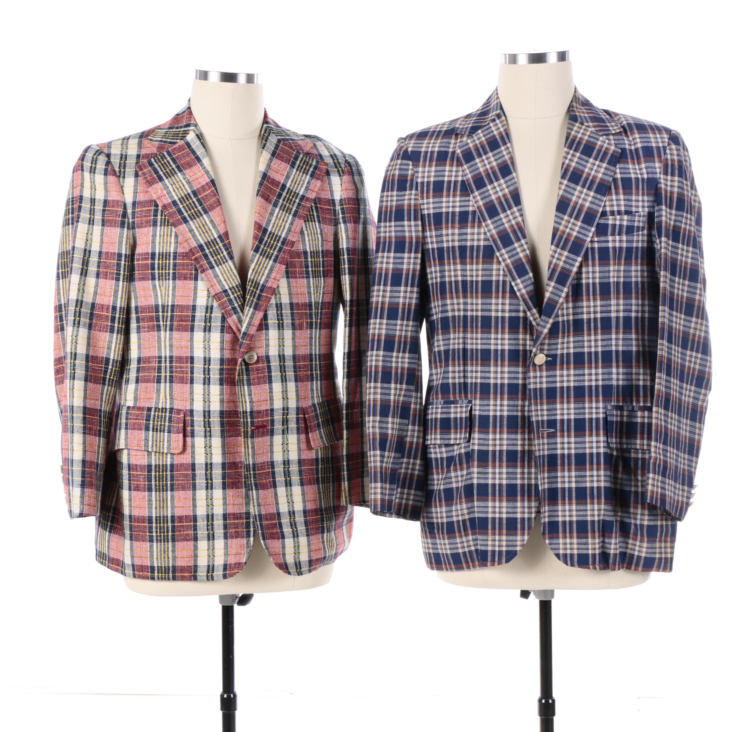 mens plaid blazer vintage