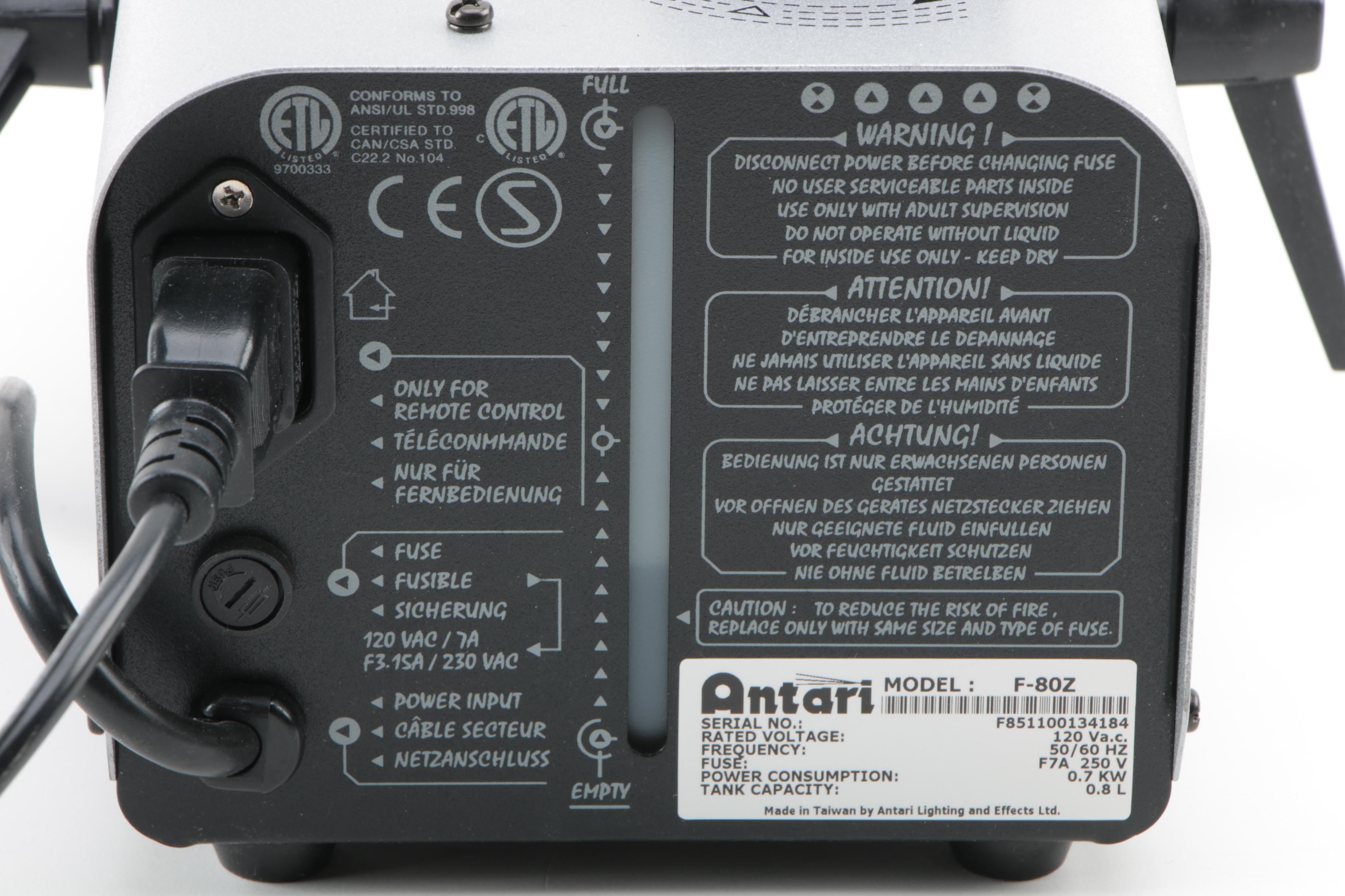 Antari Alpha 80Z Fog Machine EBTH