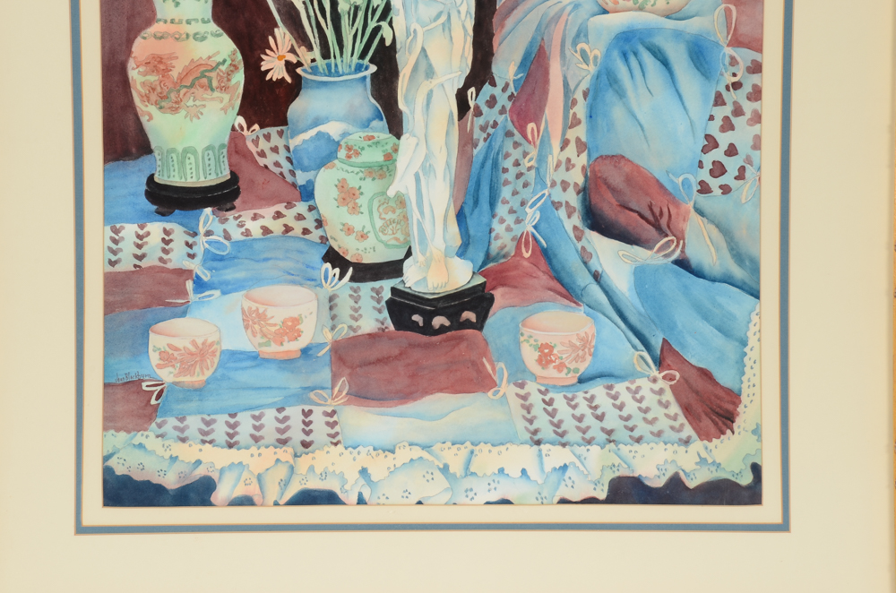 Joan Blackburn Original Watercolor Still Life Painting EBTH