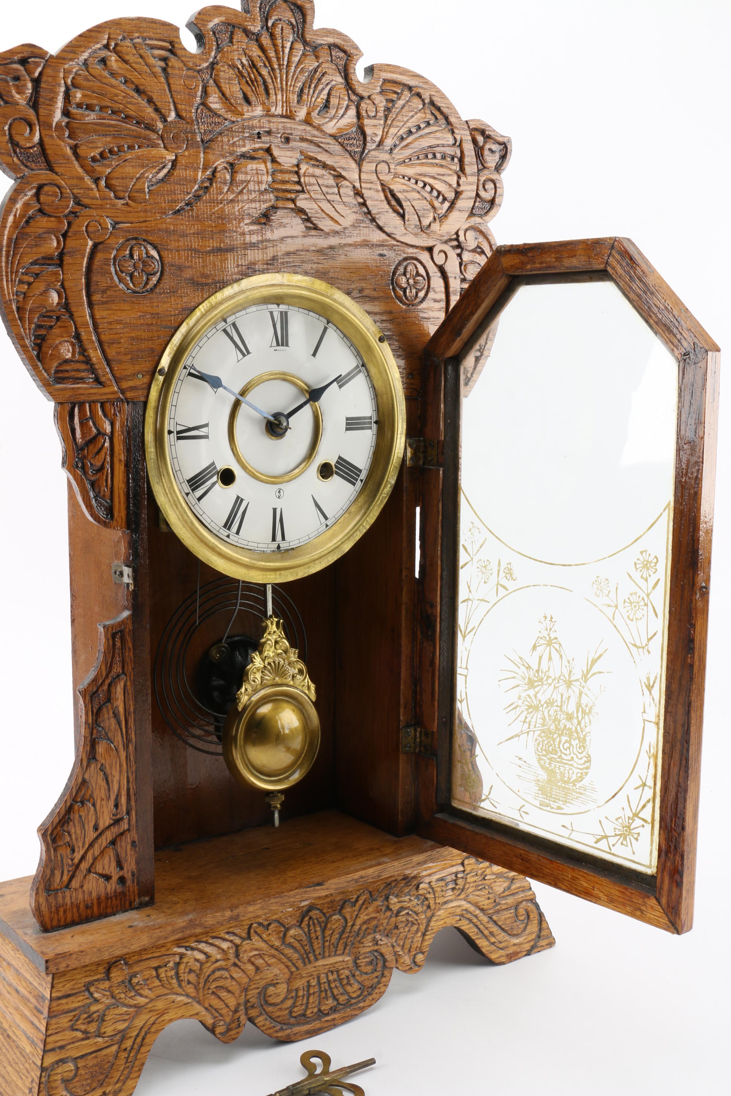 Antique Gingerbread Mantel Clock EBTH