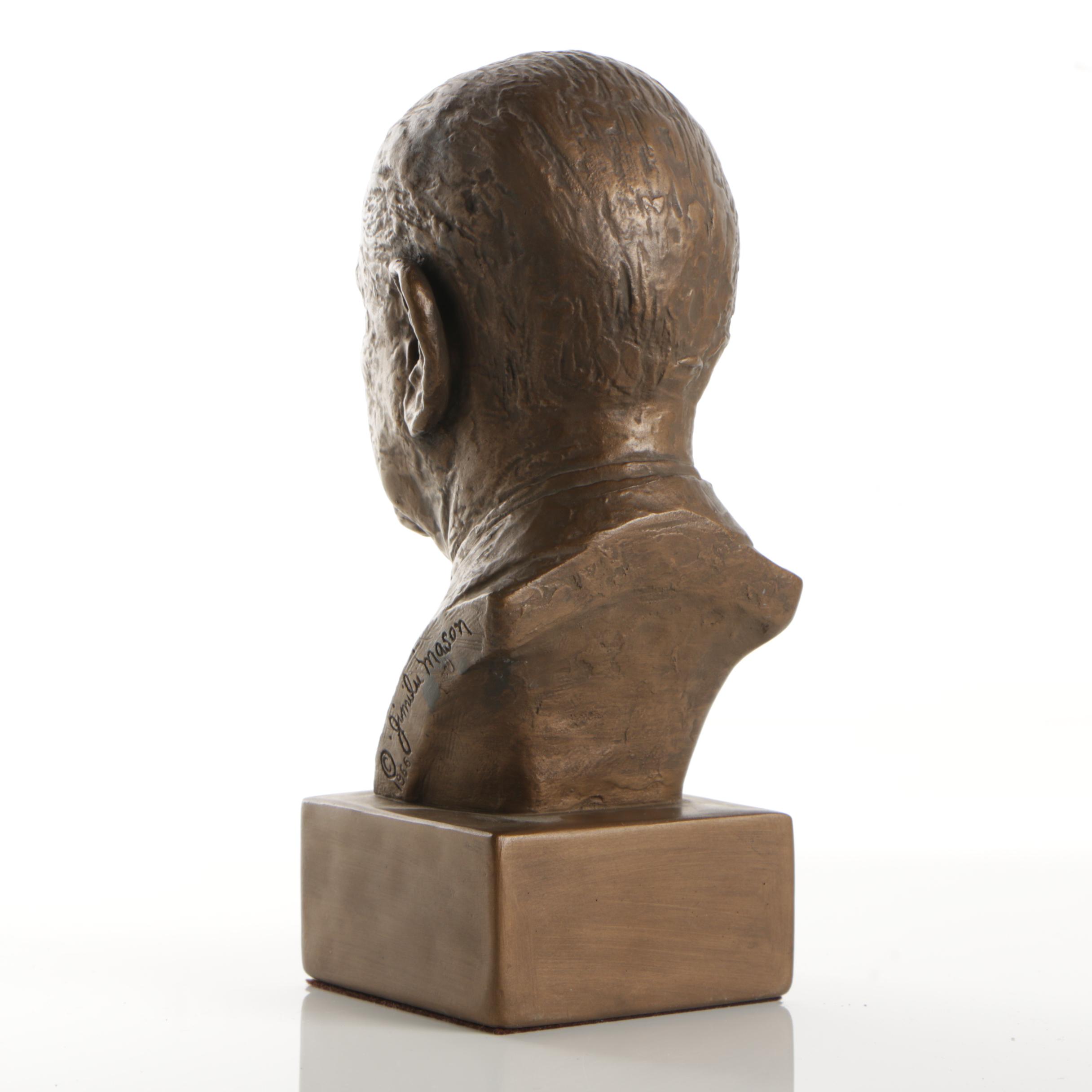 Resin Bust Of Lyndon Johnson After Jimilu Mason | EBTH