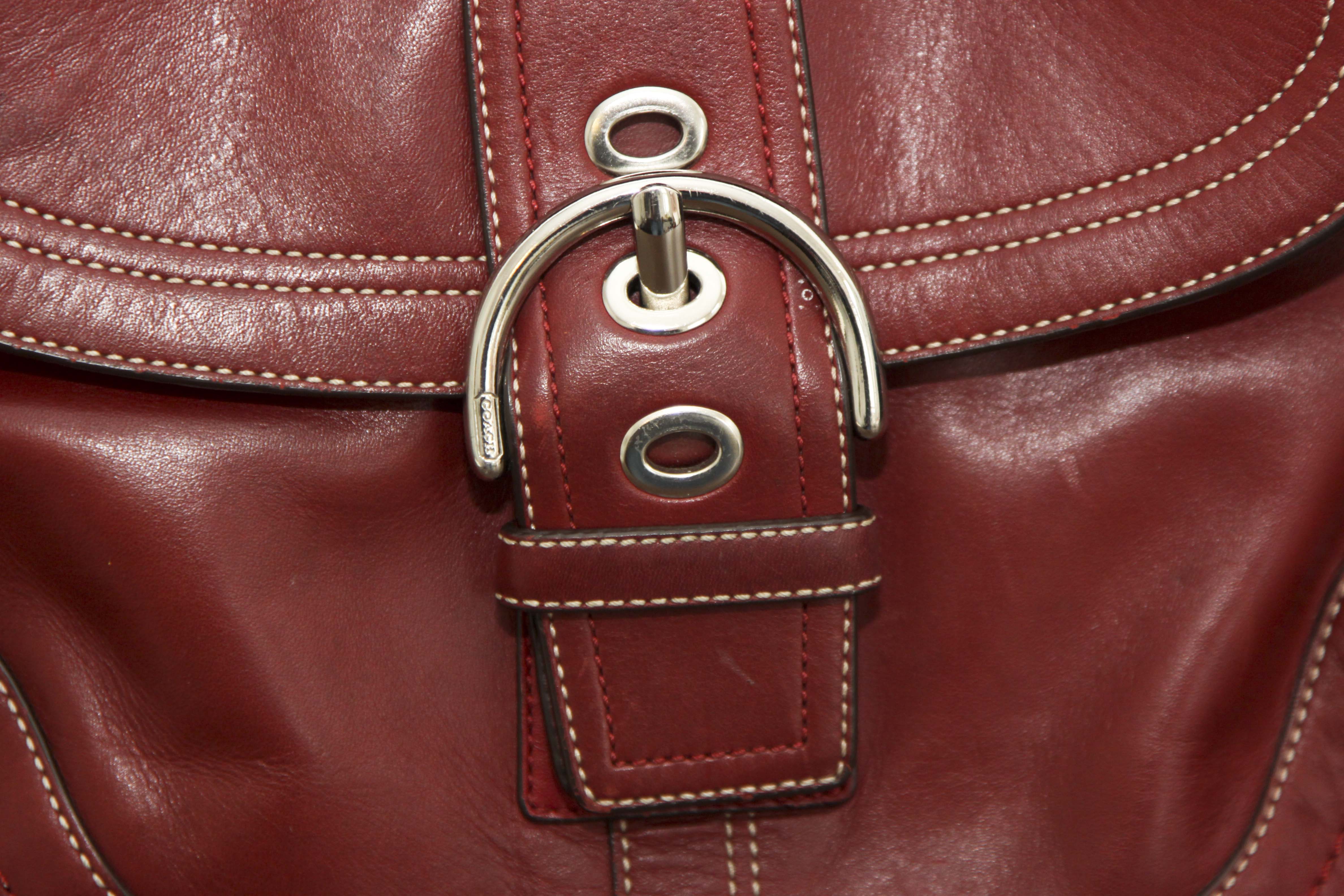 Coach Red Leather Soho Flap Handbag EBTH