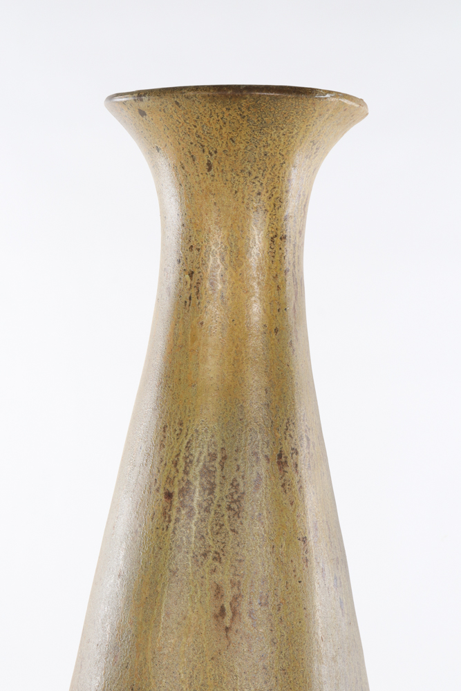 Large Floor Vase in a Metal Stand EBTH