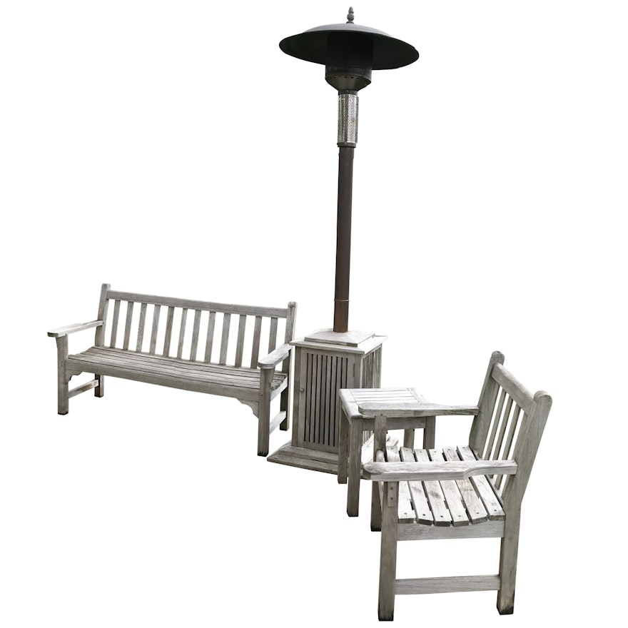 Kingsly Bate Teak Furniture Set And Outdoor Heater Ebth