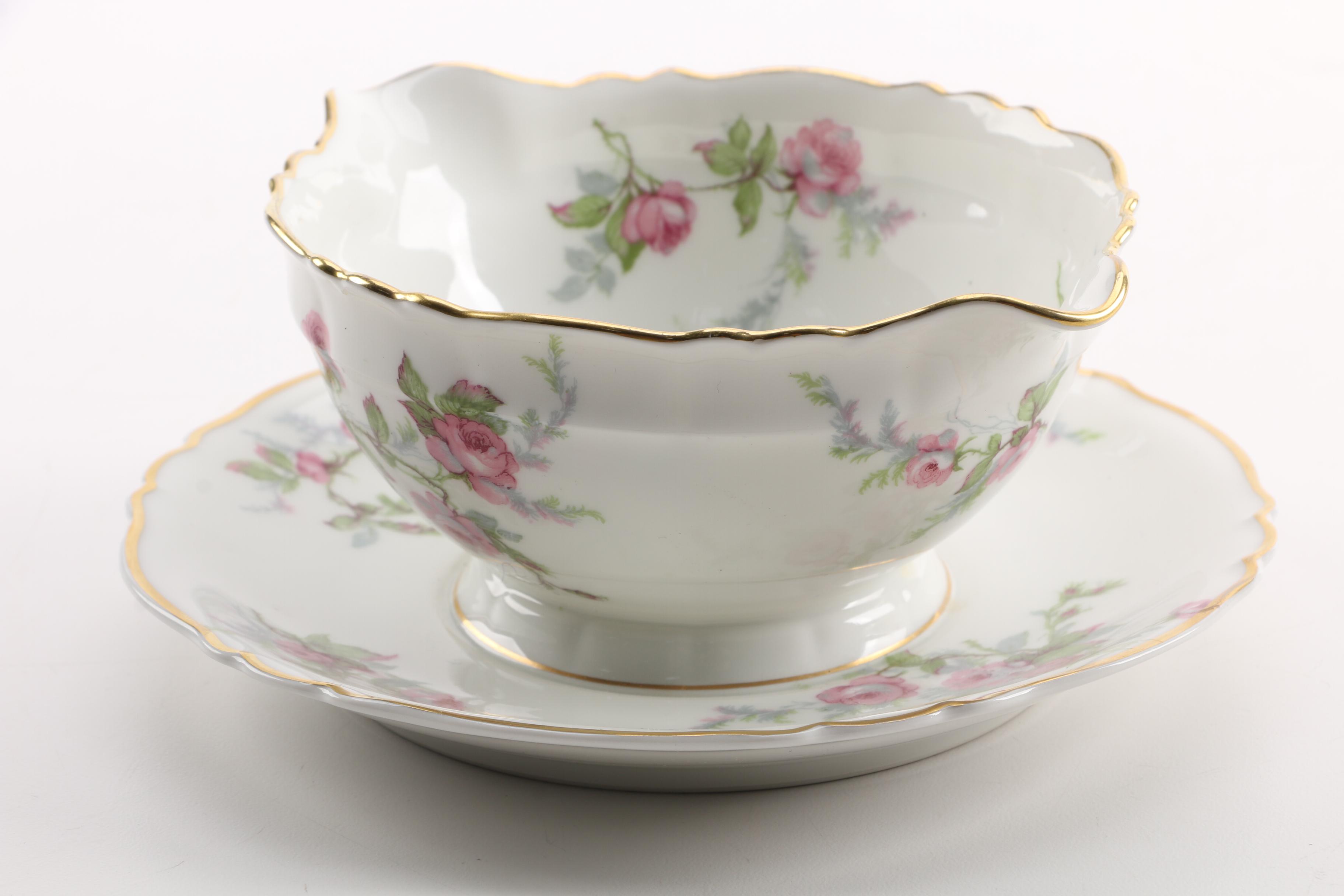 Haviland Limoges "Sylvia" Porcelain Gravy Boat with Underplate EBTH