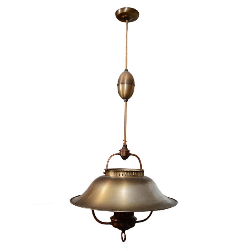 Vintage Pull Down Ceiling Light Fixture Ebth