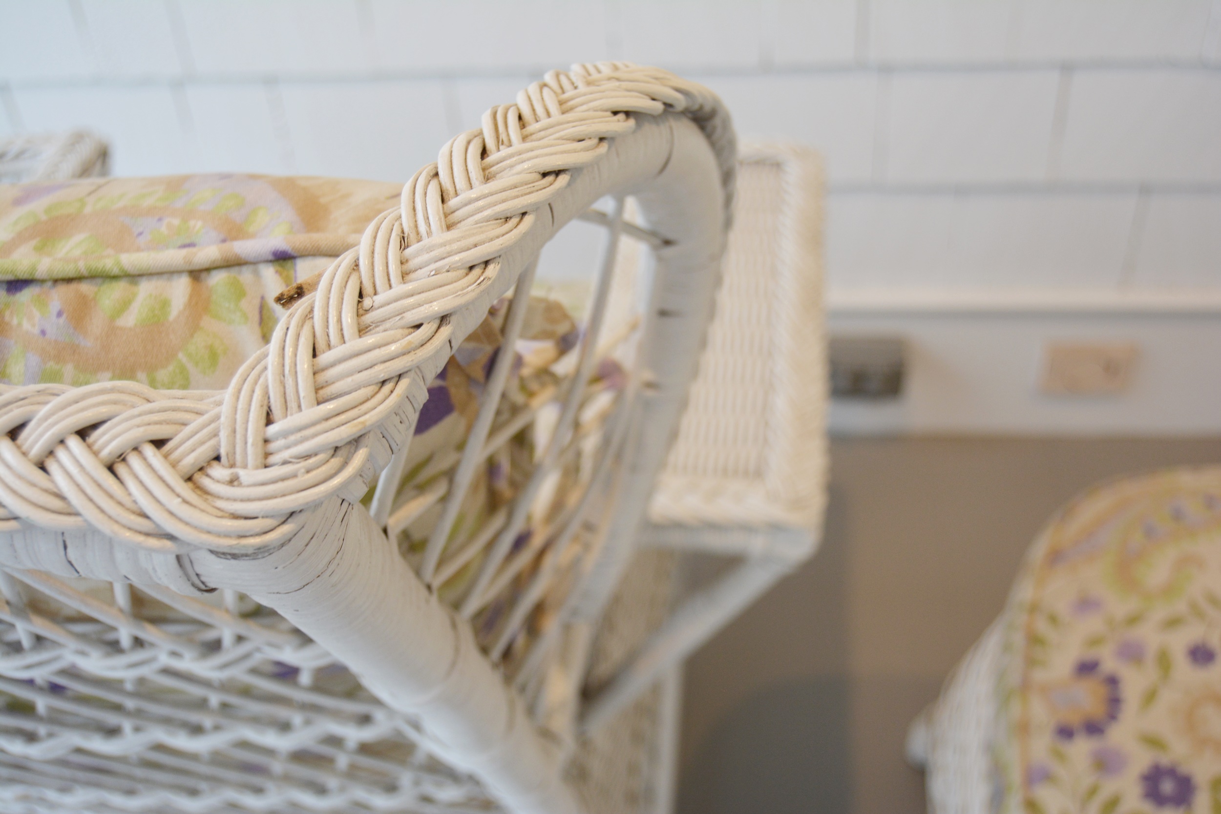 Henry Link Smithsonian Collection Wicker Rocking Chair and Ottoman EBTH