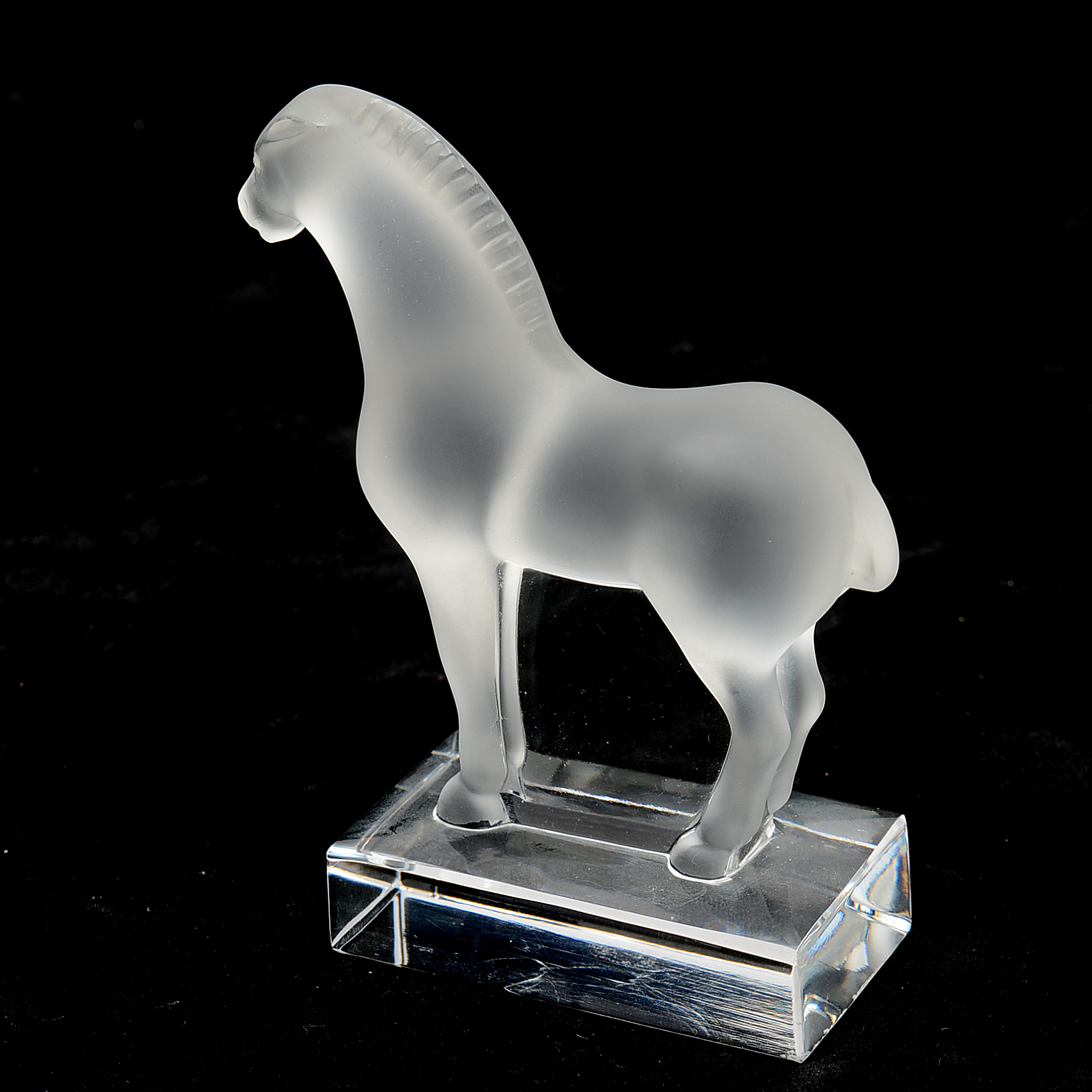 Lalique Crystal "Tang" Horse Paperweight EBTH