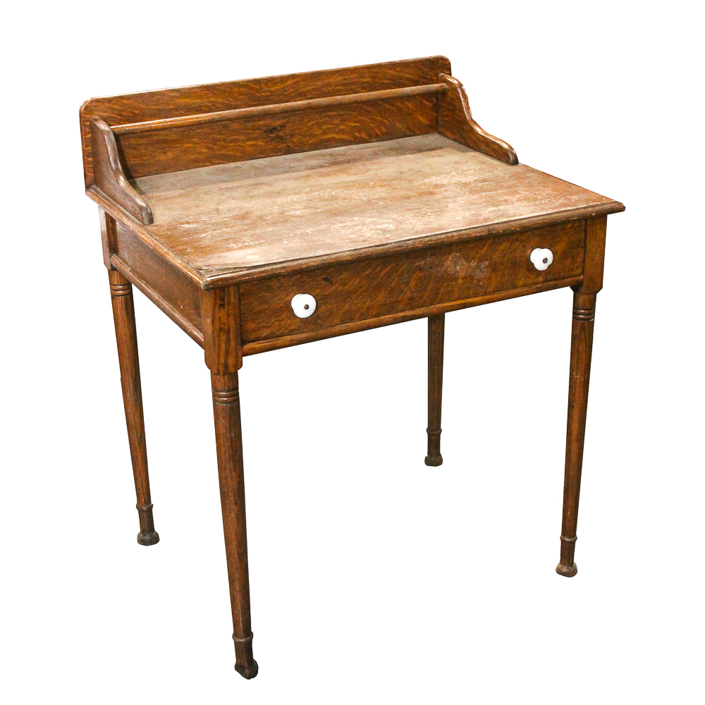 Vintage Oak Standing Desk Ebth