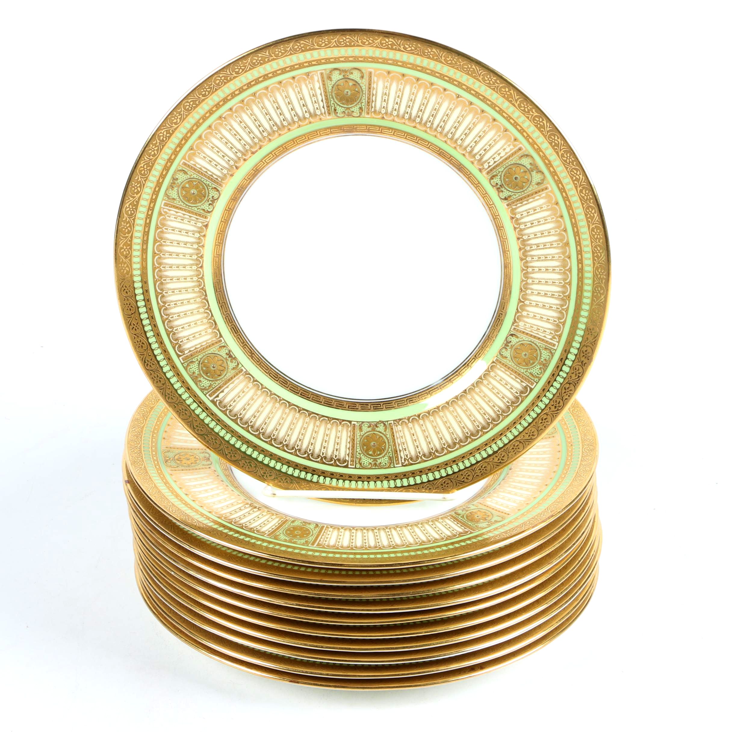 Early 20th C. Cauldon Porcelain Luncheon Plates EBTH