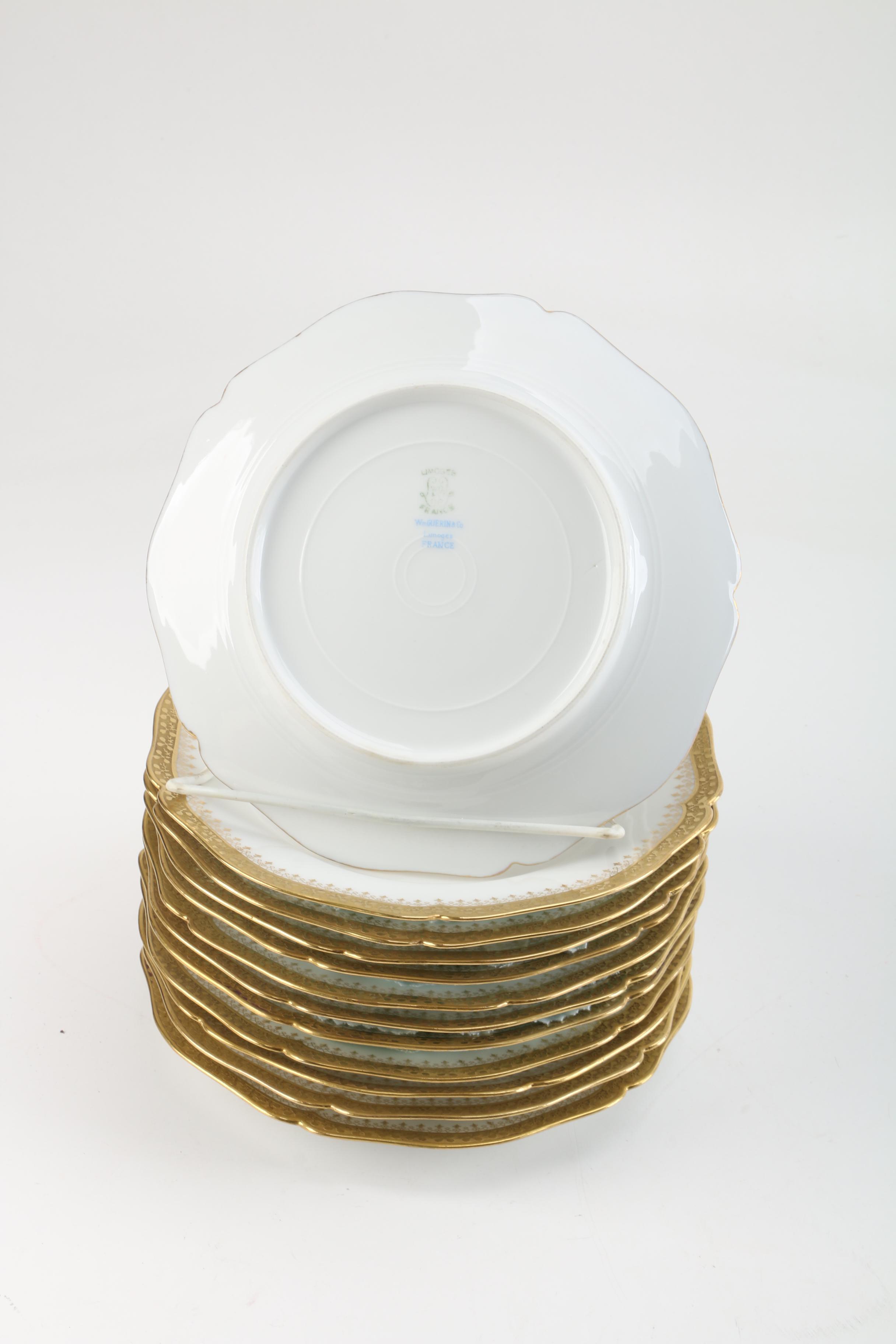 William Guérin & Co. Limoges Porcelain Plates, c. 18911932 EBTH