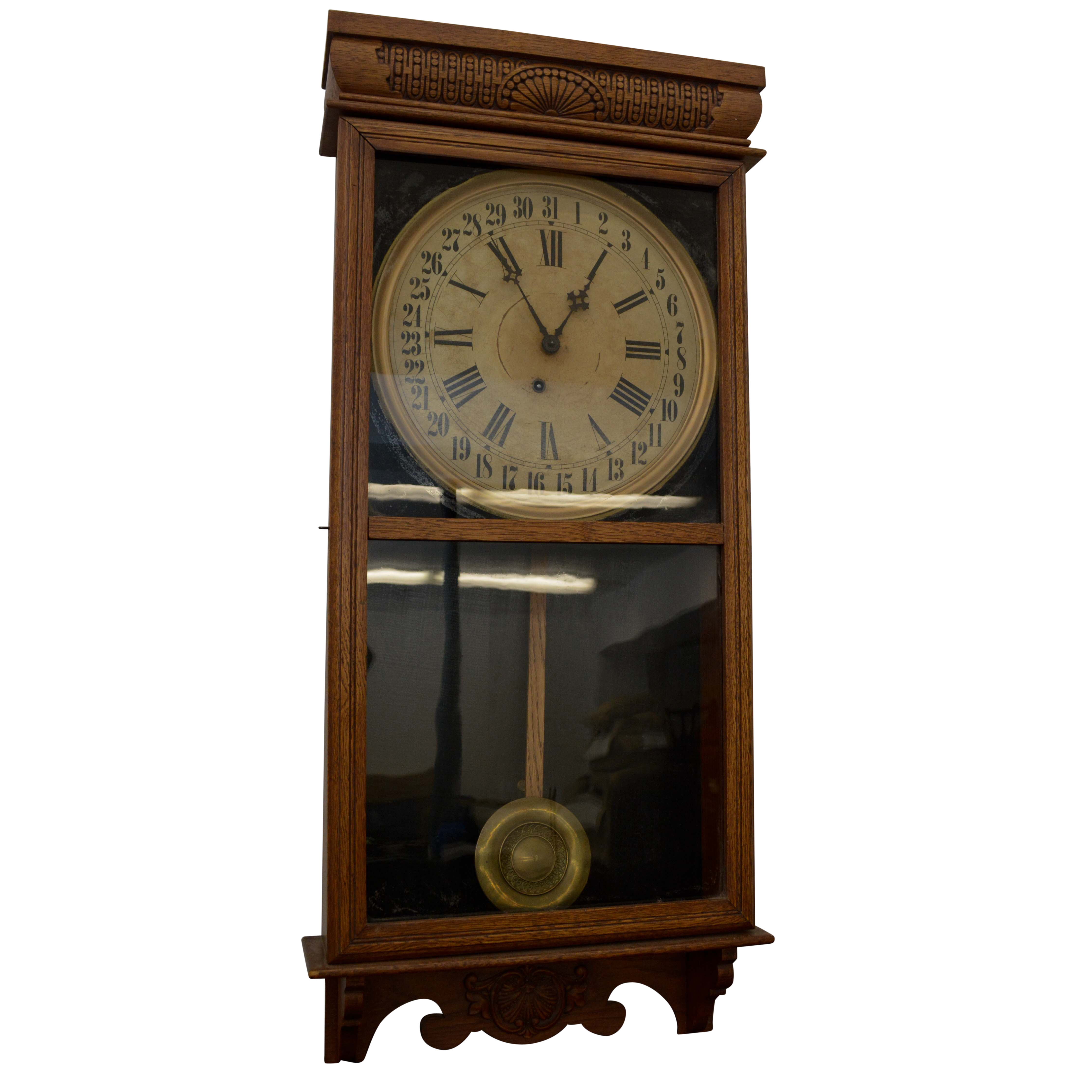 Early 20th Century E. Ingraham "Western Union" Wall Clock EBTH