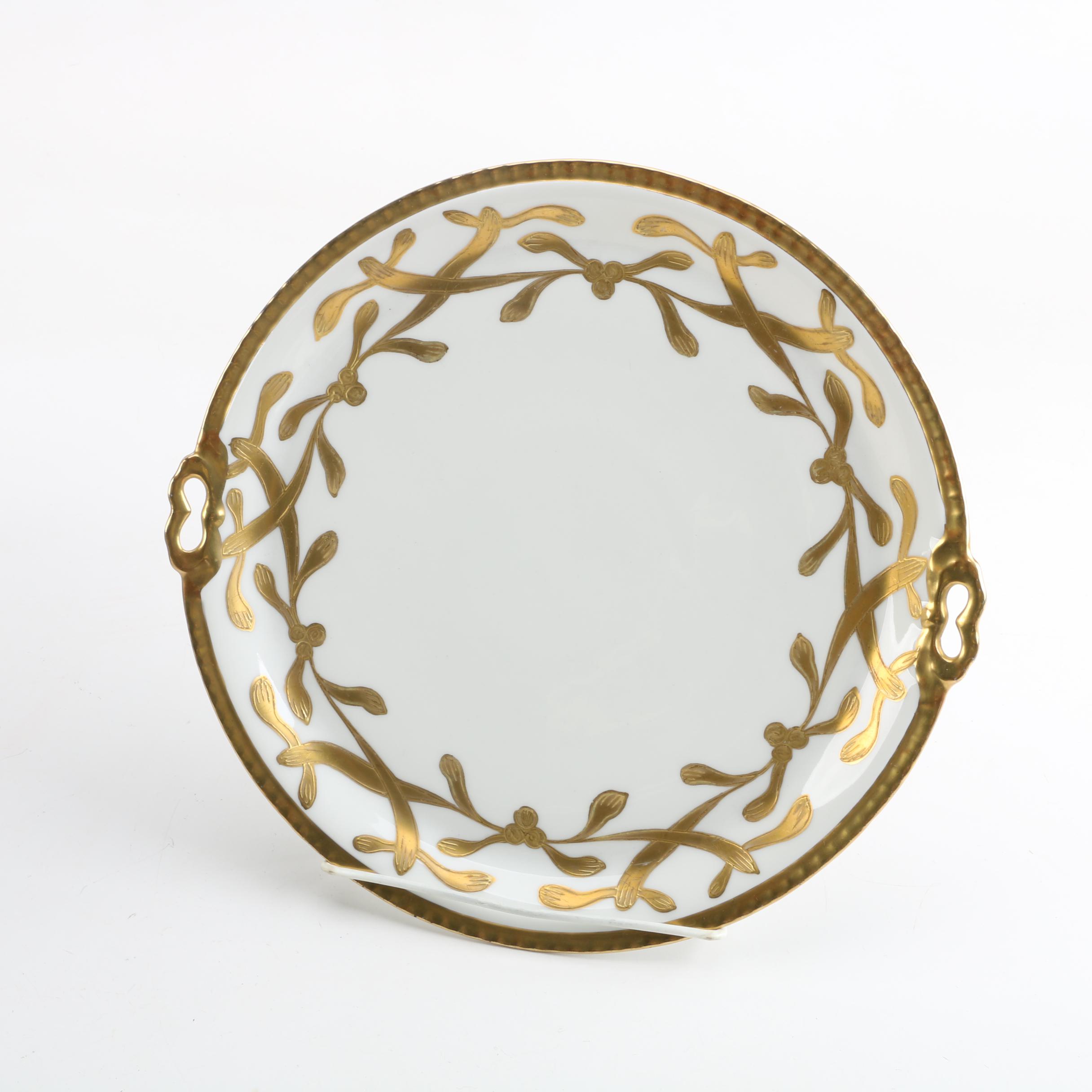 Limoges Porcelain Platter with Czechoslovakia Porcelain Plates EBTH