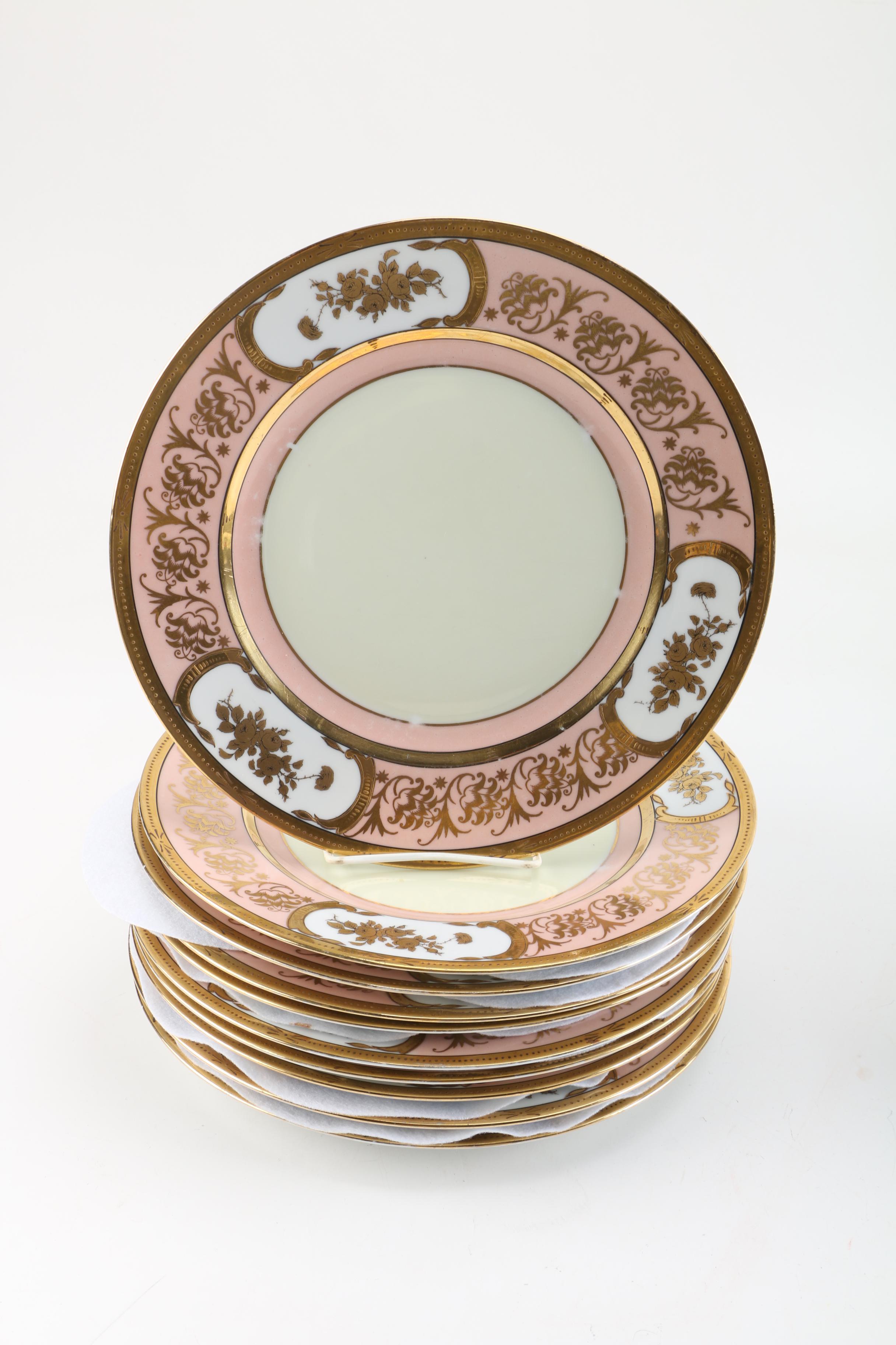 Limoges Porcelain Platter with Czechoslovakia Porcelain Plates EBTH